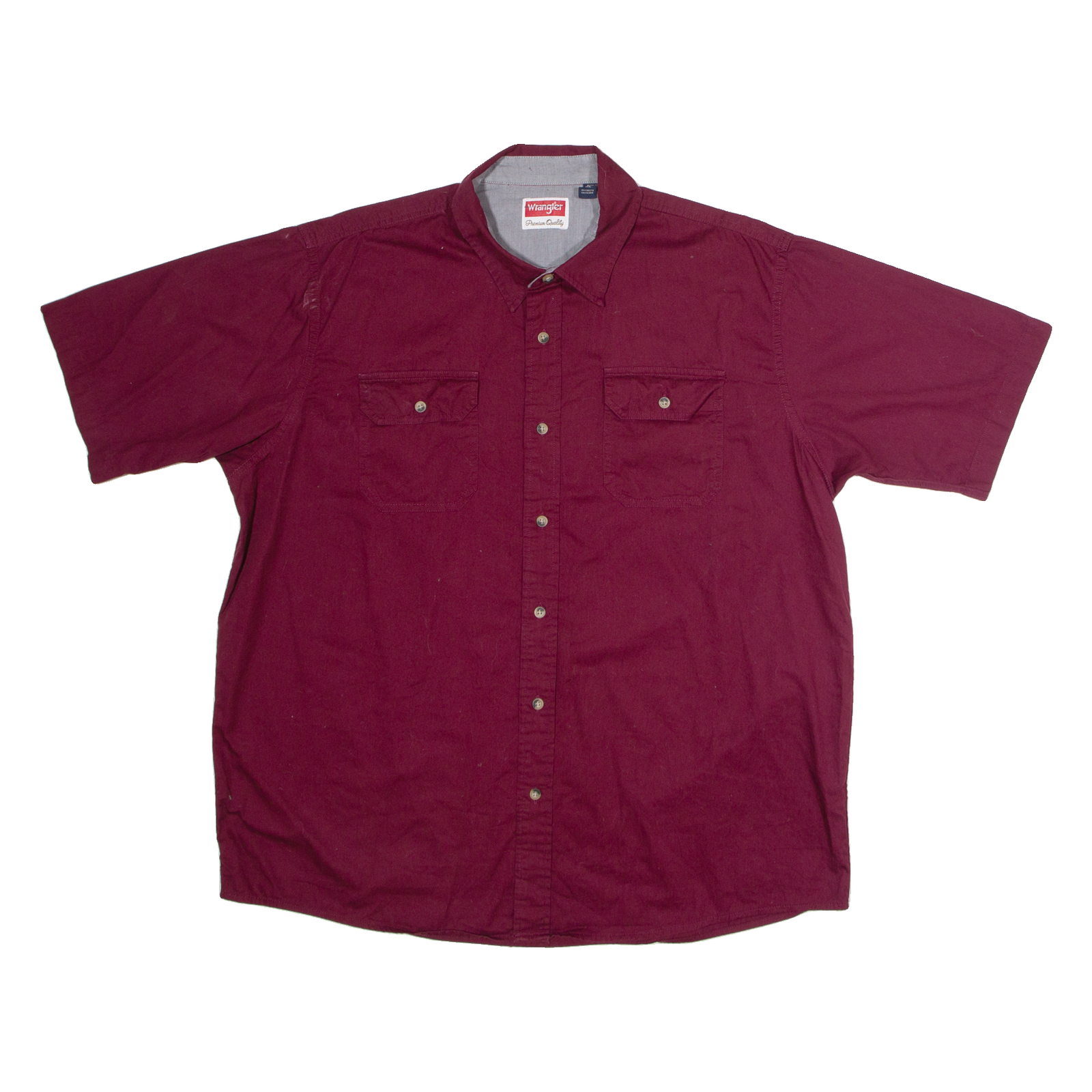 WRANGLER Mens Plain Shirt Maroon XL Refurbished - N/A refurbished available on Cerqular