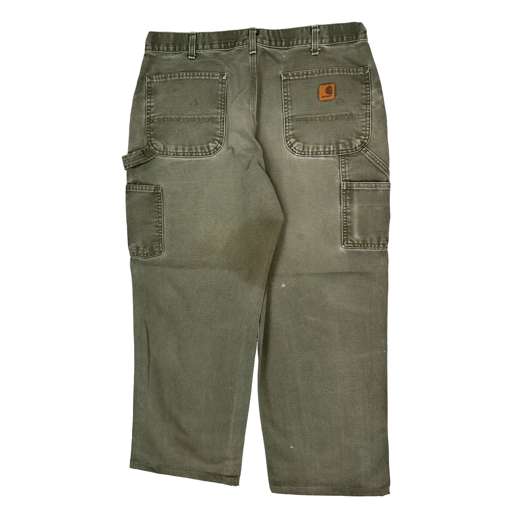 Buy Carhartt Carpenter Trousers - 36W 30L Green Cotton Refurbished - $64.31 Carhartt Carpenter Trousers - 36W 30L Green Cotton Refurbished - Thrifted (note: this is a term often used to describe second- refurbished available on Cerqular