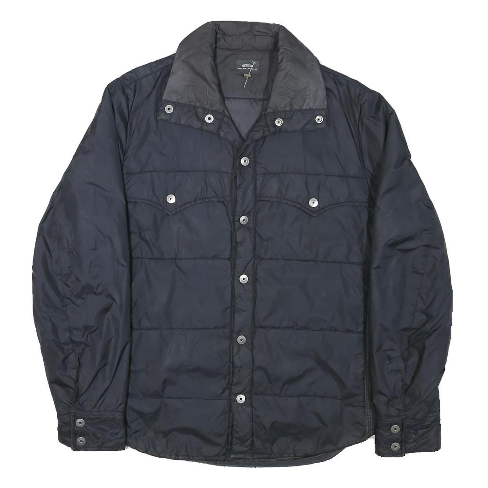 G-STAR Mens Navy Button Jacket L Polyester Blend Quilted Casual Refurbished - N/A refurbished available on Cerqular