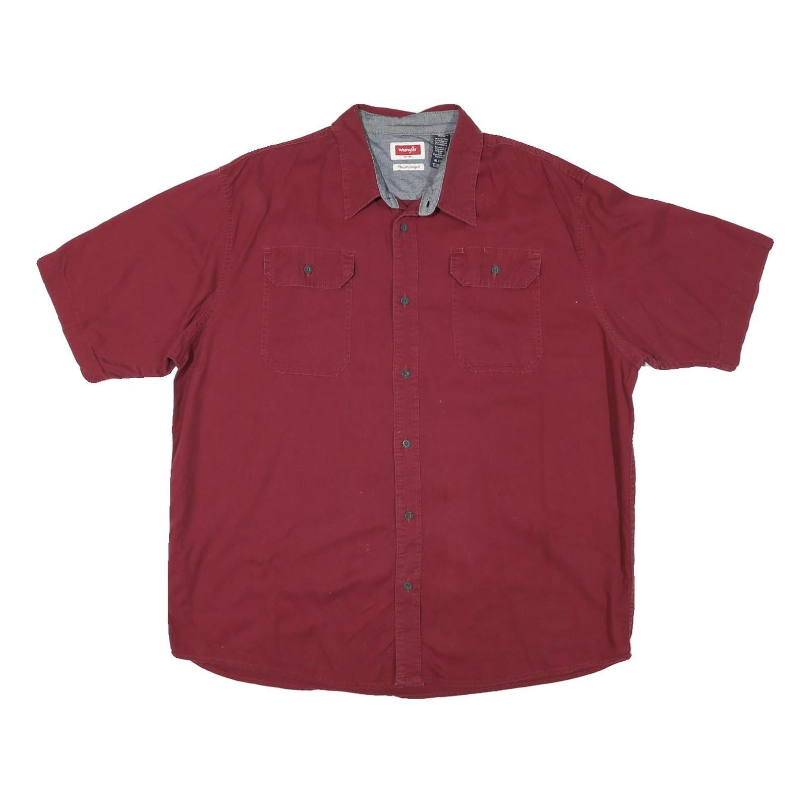 WRANGLER Mens Red Casual Shirt XL Cotton Blend Workwear Button Shirt Refurbished - N/A refurbished available on Cerqular