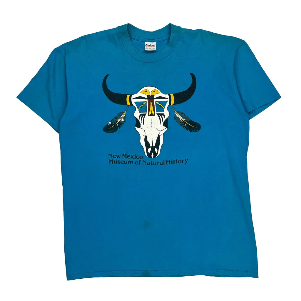 Buy New Mexico Museum Of Natural History Stedman Single Stitch T-Shirt - XL Blue Cotton Refurbished - $26.79 New Mexico Museum Of Natural History Stedman Single Stitch T-Shirt - XL Blue Cotton Refurbished - Thrifted (note: this is a term often used to describe second- refurbished available on Cerqular