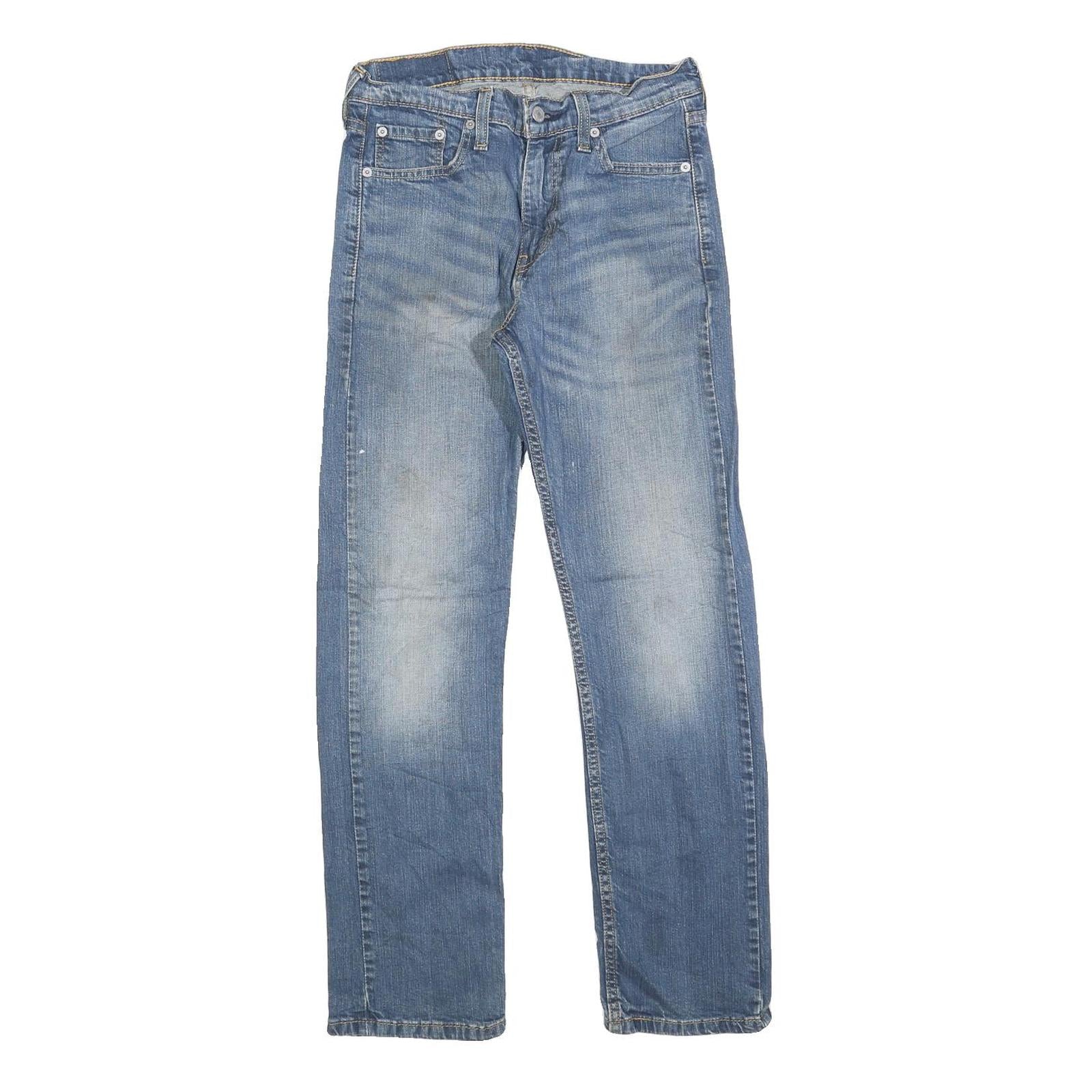 LEVI'S 513 Mens Jeans Blue Regular Straight Denim Medium W28 L32 Zip Cotton Refurbished - N/A refurbished available on Cerqular