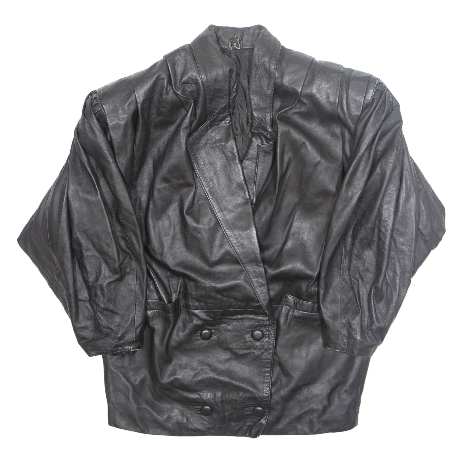 Mens Jacket Black Faux Leather S Refurbished - N/A refurbished available on Cerqular