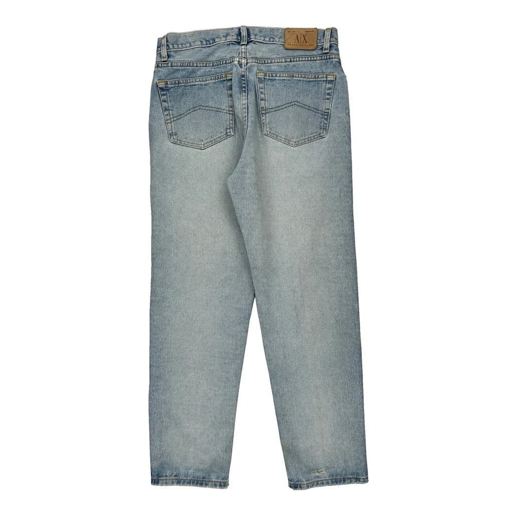 Buy Armani Exchange Jeans - 32W UK 12 Light Wash Cotton Refurbished - $69.67 Armani Exchange Jeans - 32W UK 12 Light Wash Cotton Refurbished - Thrifted (note: this is a term often used to describe second- refurbished available on Cerqular