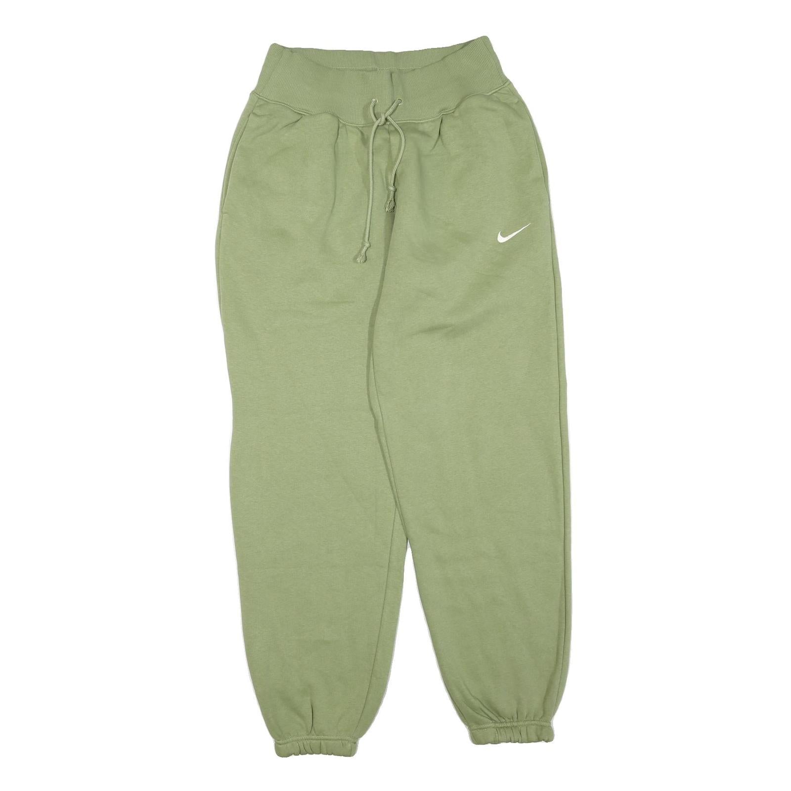 NIKE Womens Joggers Green XS W26 L30 Cotton Blend Slim Tapered Fit Drawstring Refurbished - N/A refurbished available on Cerqular