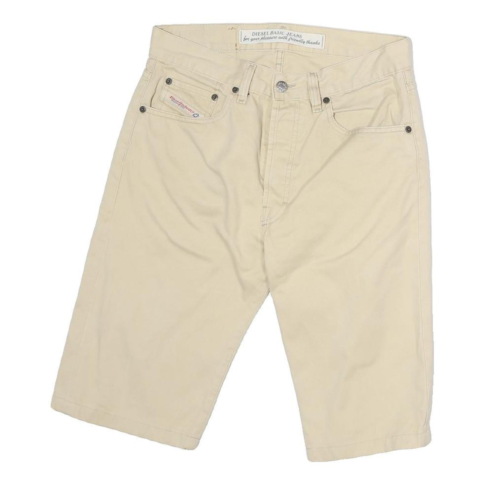 DIESEL Mens Shorts Beige Casual Plain M W30 Cotton Comfortable Stylish Refurbished - N/A refurbished available on Cerqular