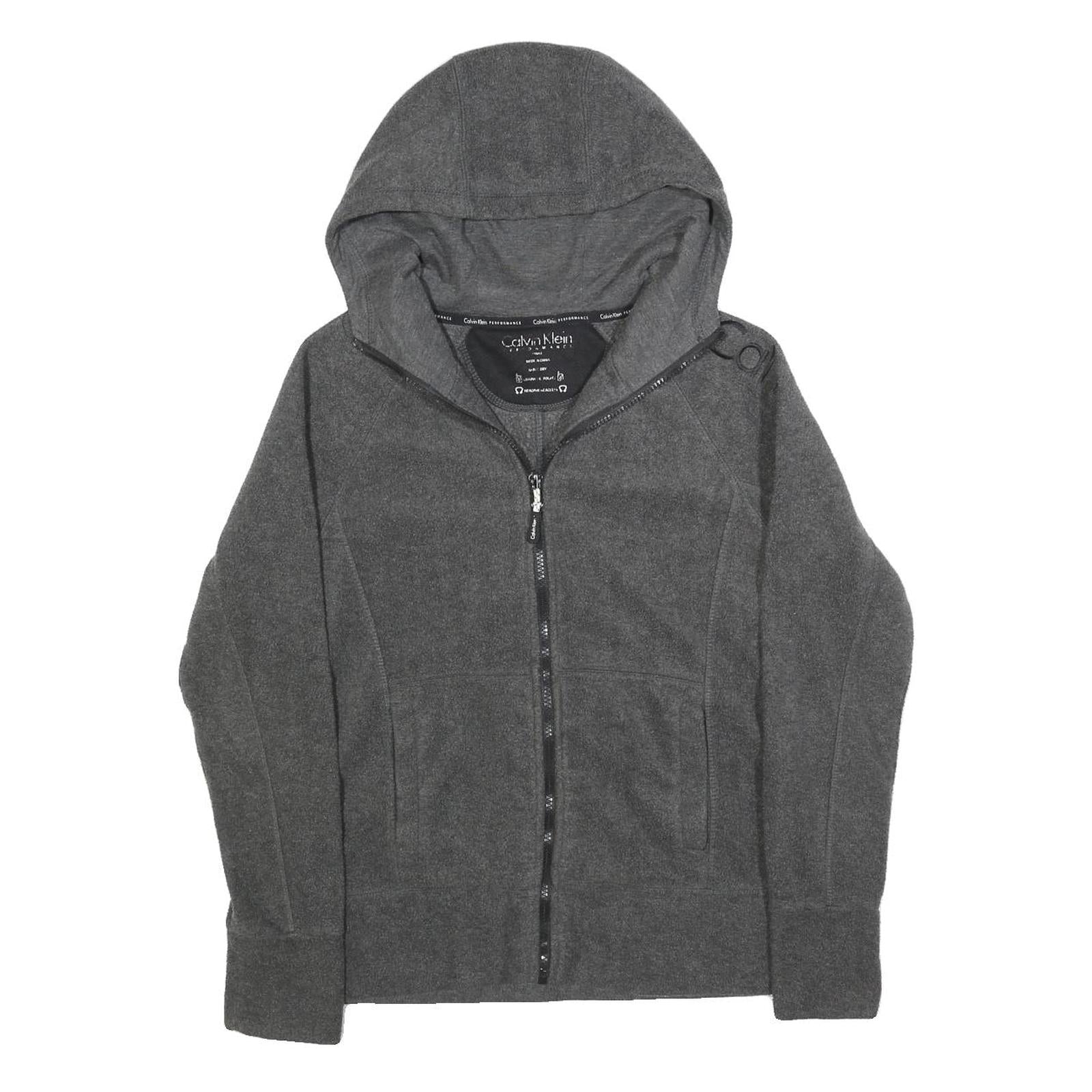CALVIN KLEIN PERFORMANCE Womens Grey Zip Up Hoodie S Casual Sportswear Active Refurbished - N/A refurbished available on Cerqular