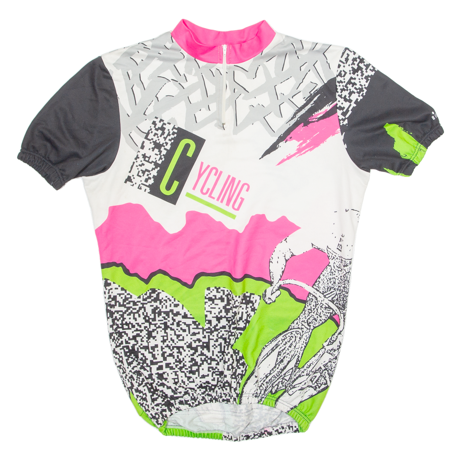 Cycling Mens Jersey White 90s 1/4 Zip L Refurbished - N/A refurbished available on Cerqular