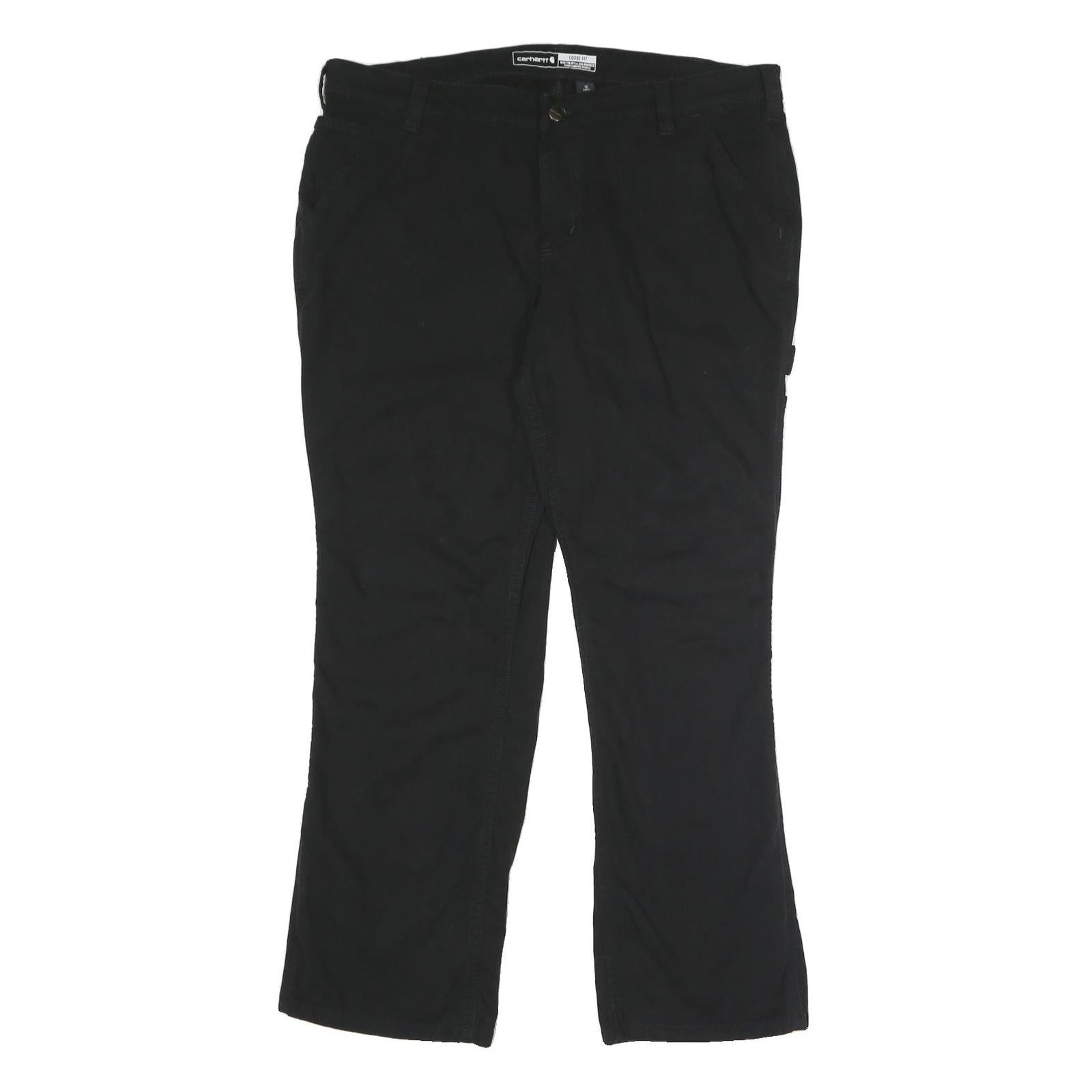 CARHARTT Womens Cotton Blend Black Loose Leg Trousers W38 L31 Workwear Zip Refurbished - N/A refurbished available on Cerqular