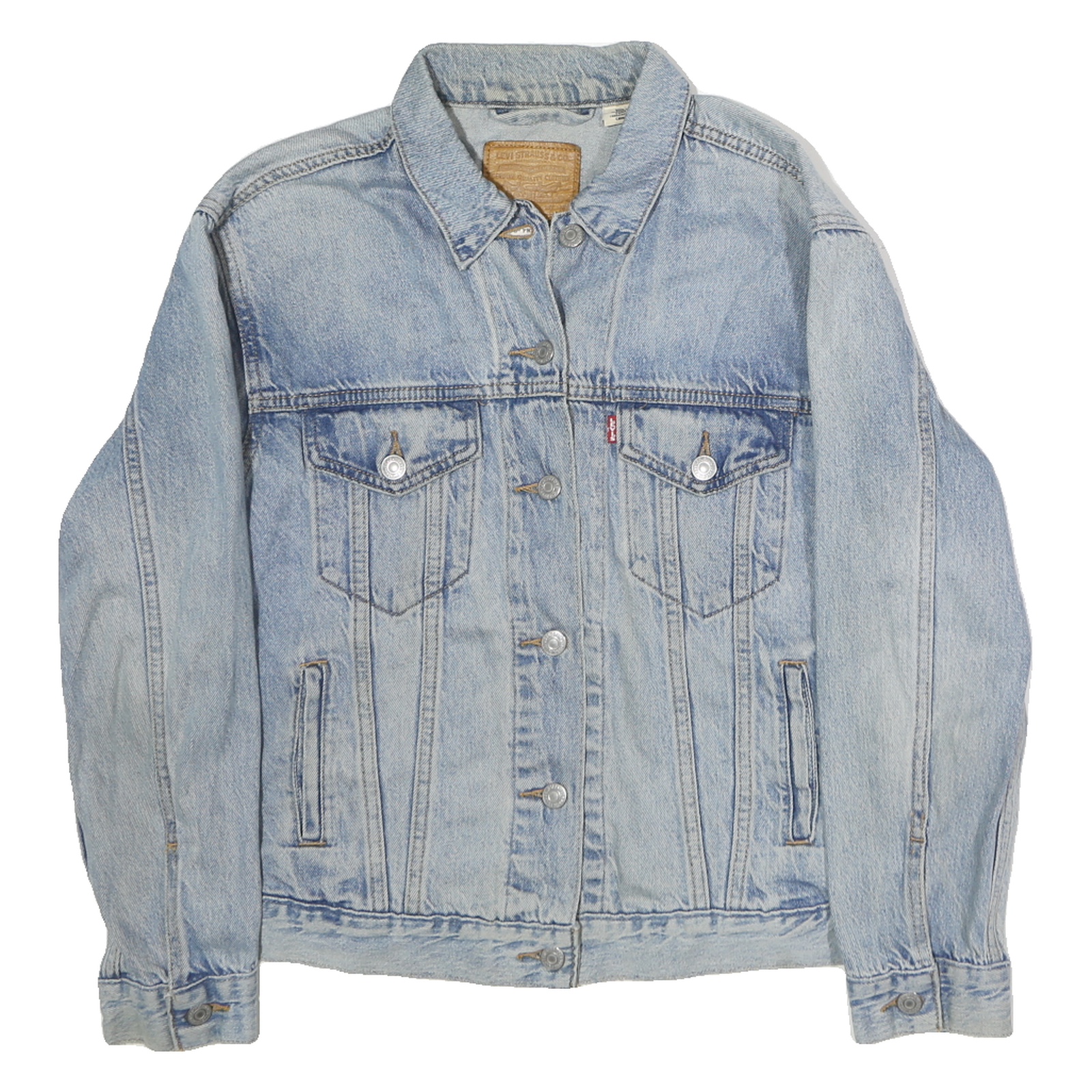 LEVI'S Mens Blue Denim Button Jacket M Cotton Classic Casual Retro Fit Refurbished - N/A refurbished available on Cerqular