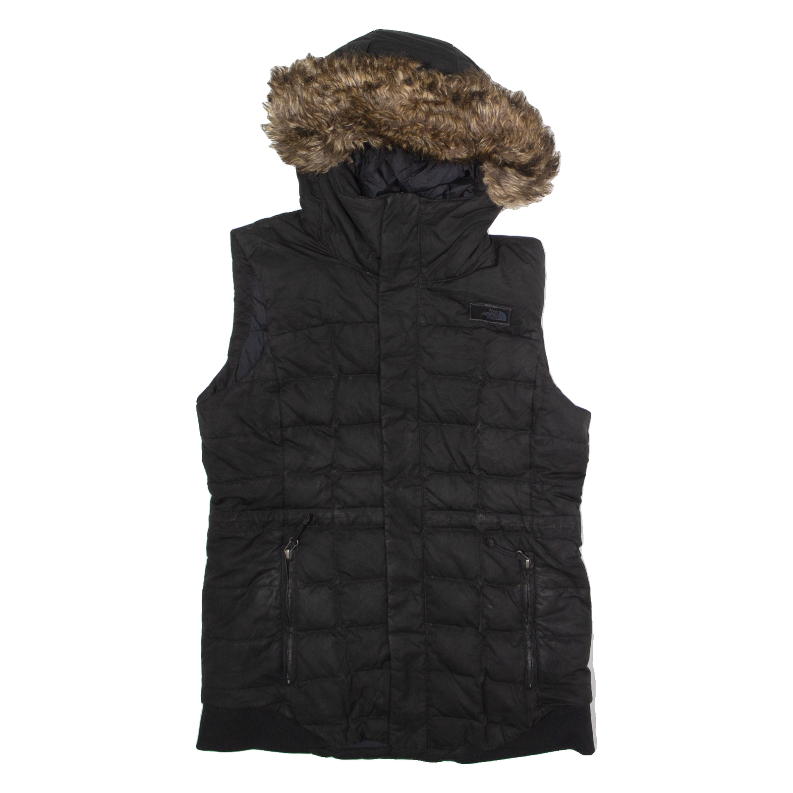 THE NORTH FACE Womens Puffer Gilet Black Hooded S Refurbished - N/A refurbished available on Cerqular