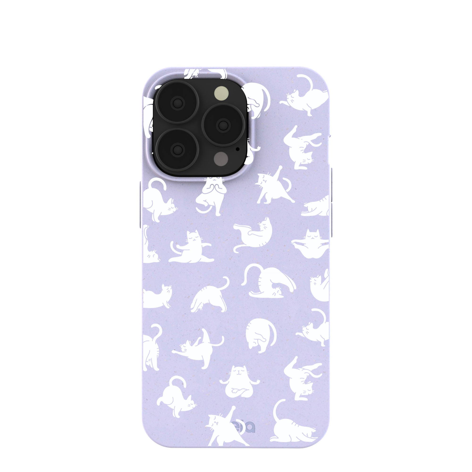 Lavender Yoga Cat iPhone 13 Pro Case Refurbished - Pela Case refurbished available on Cerqular