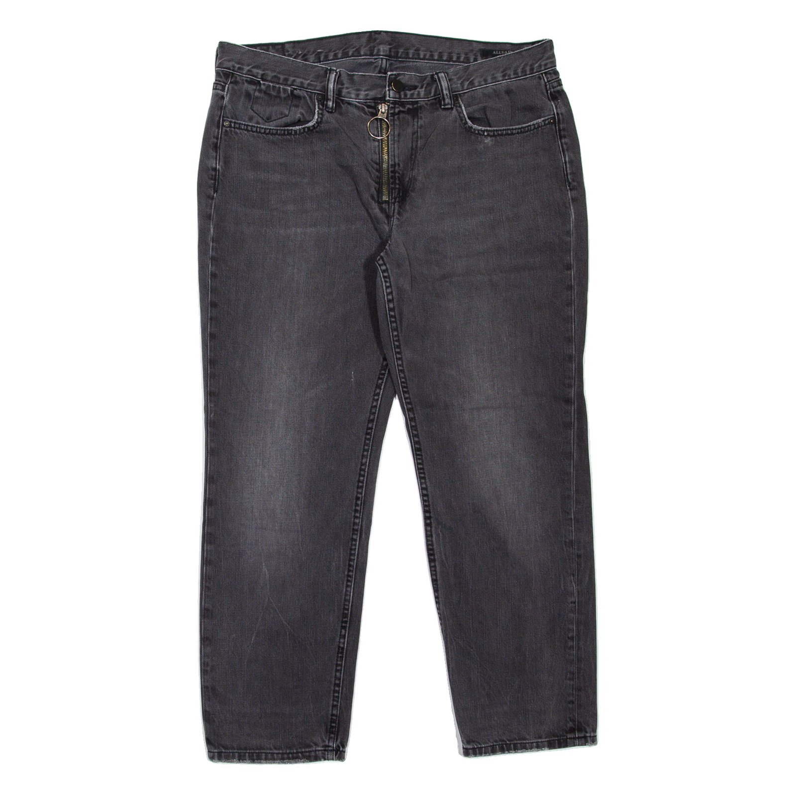 ALL SAINTS Womens Jeans Grey Regular Boyfriend Stone Wash W30 L25 Refurbished - N/A refurbished available on Cerqular
