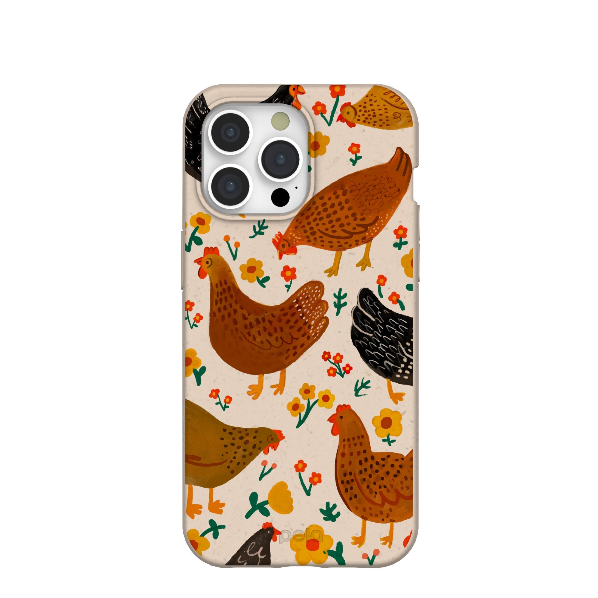 Seashell Chicken Garden iPhone 15 Pro Max Case Refurbished - Pela Case refurbished available on Cerqular
