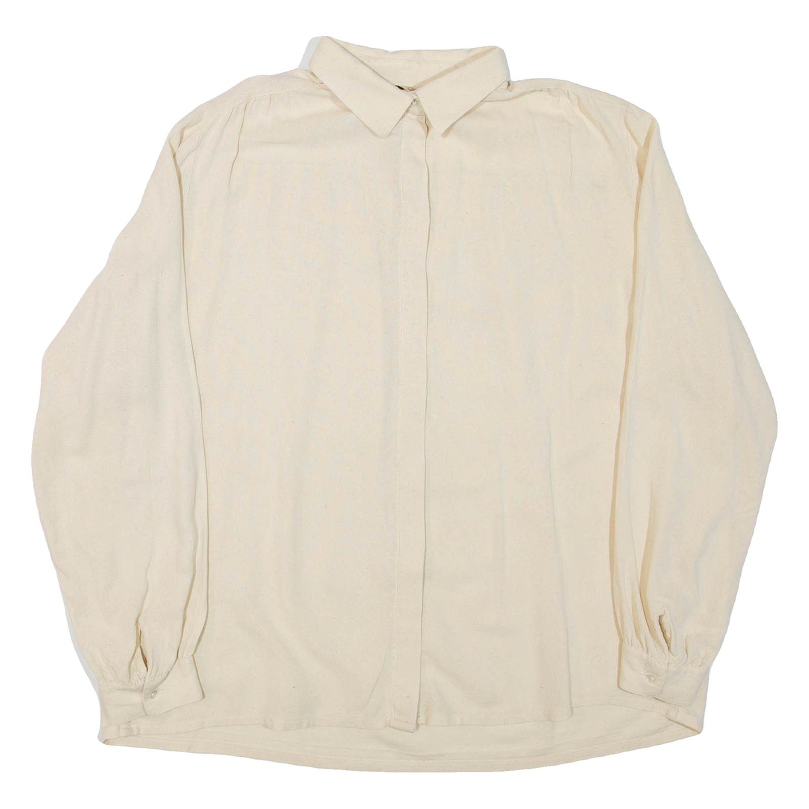 Womens Shirt Beige Collared Long Sleeve L Refurbished - N/A refurbished available on Cerqular