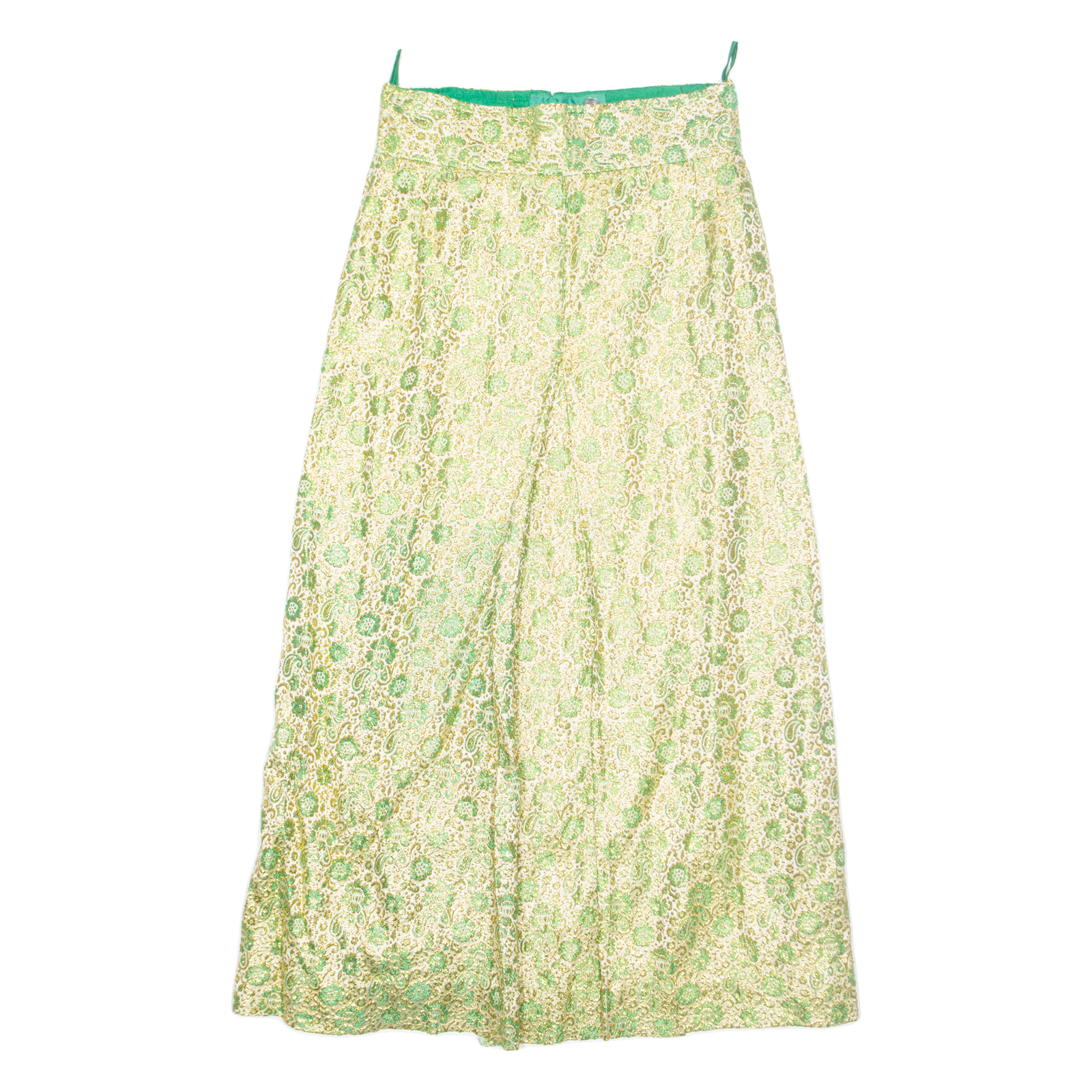 Womens A-Line Skirt Gold Long Floral M Refurbished - N/A refurbished available on Cerqular