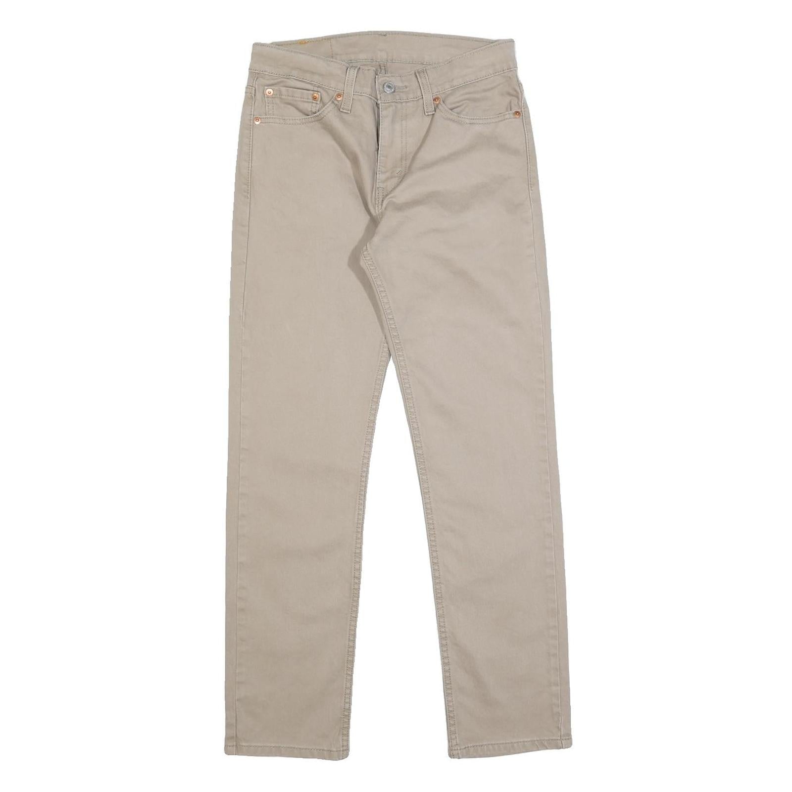 LEVI'S 511 Mens Slim Jeans Beige Cotton Blend W28 L29 Classic Zip Pocket Detail Refurbished - N/A refurbished available on Cerqular