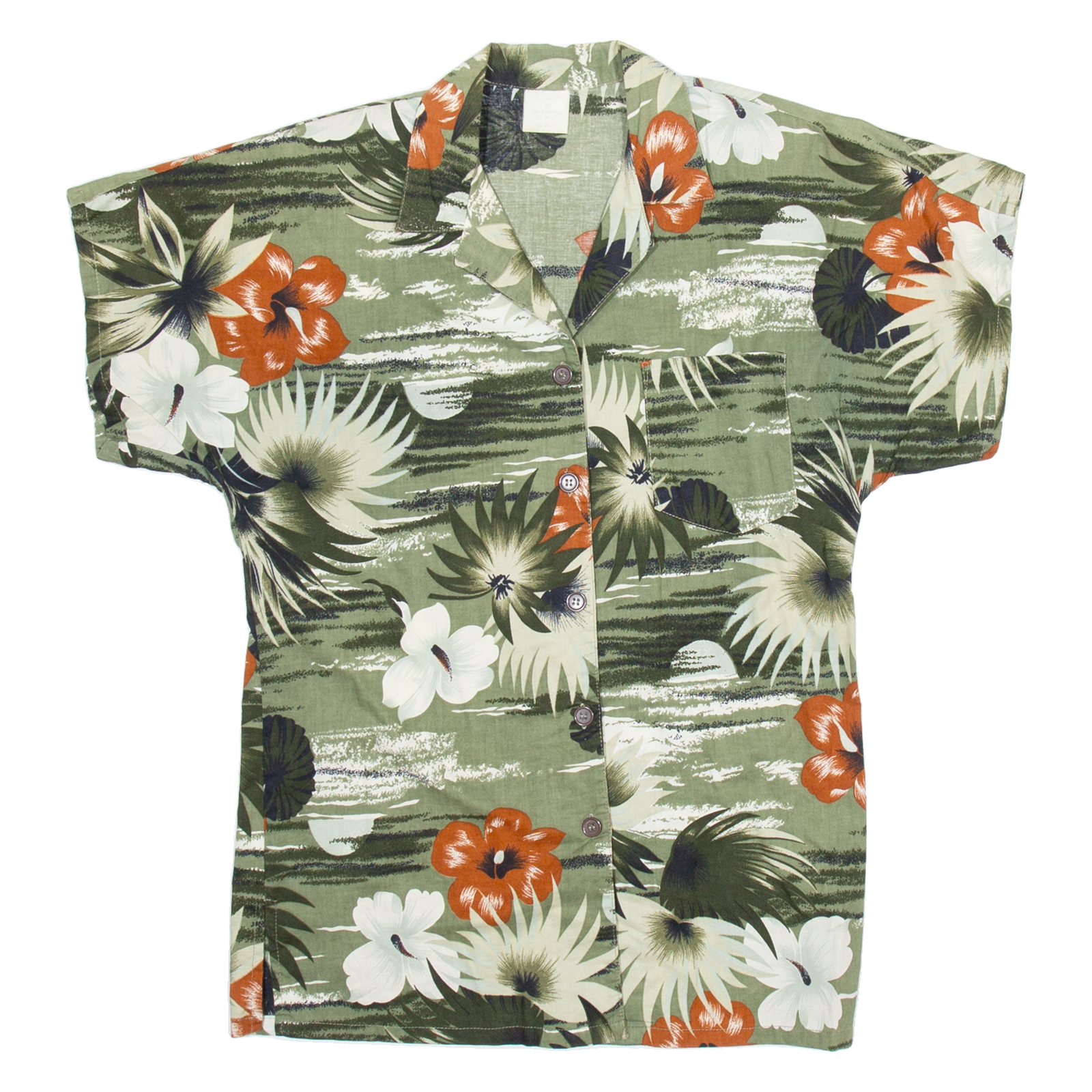 Mens Hawaiian Shirt Green Floral S Refurbished - N/A refurbished available on Cerqular