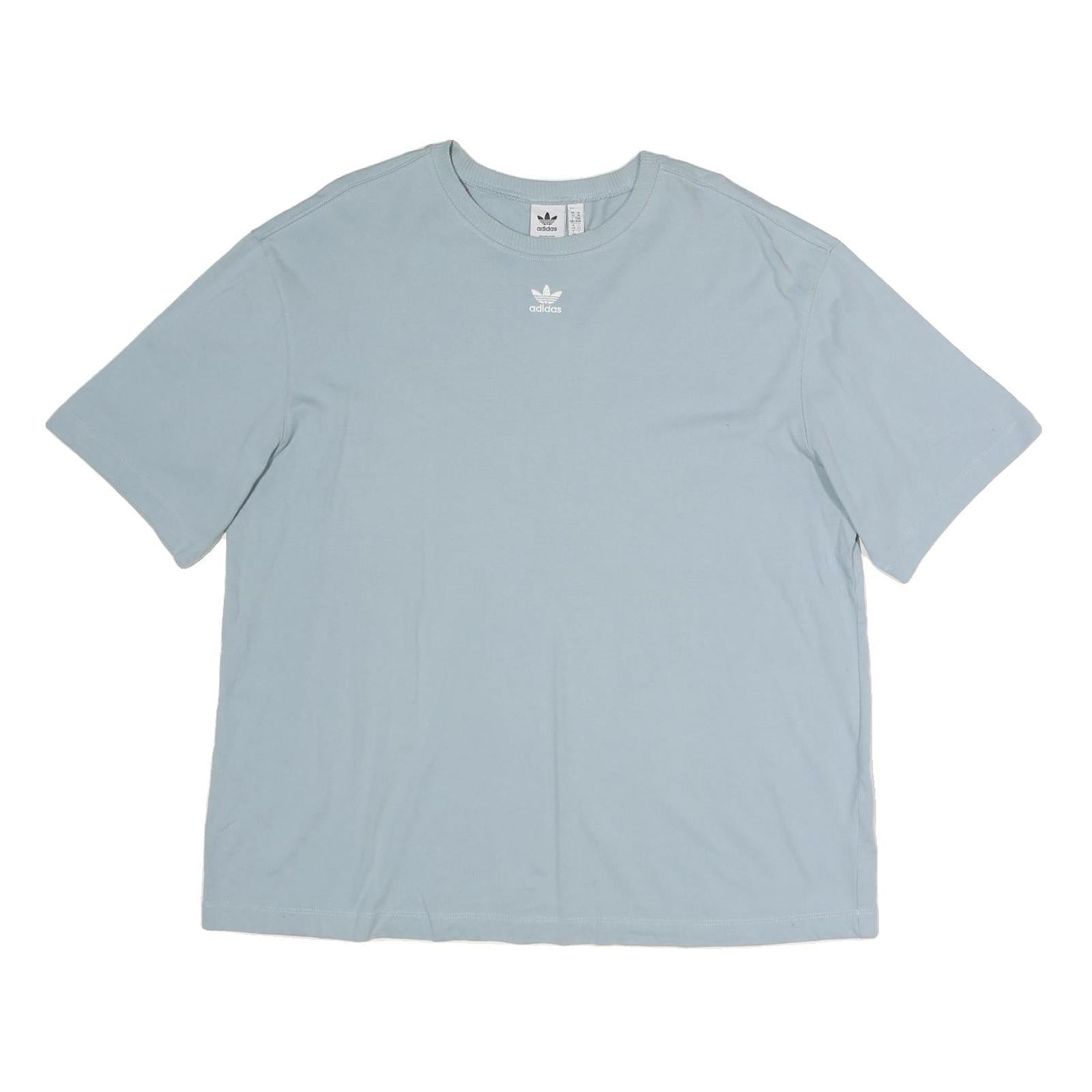 ADIDAS Womens Blue T-Shirt UK 14 Short Sleeve Crew Neck Casual Cotton Top Refurbished - N/A refurbished available on Cerqular