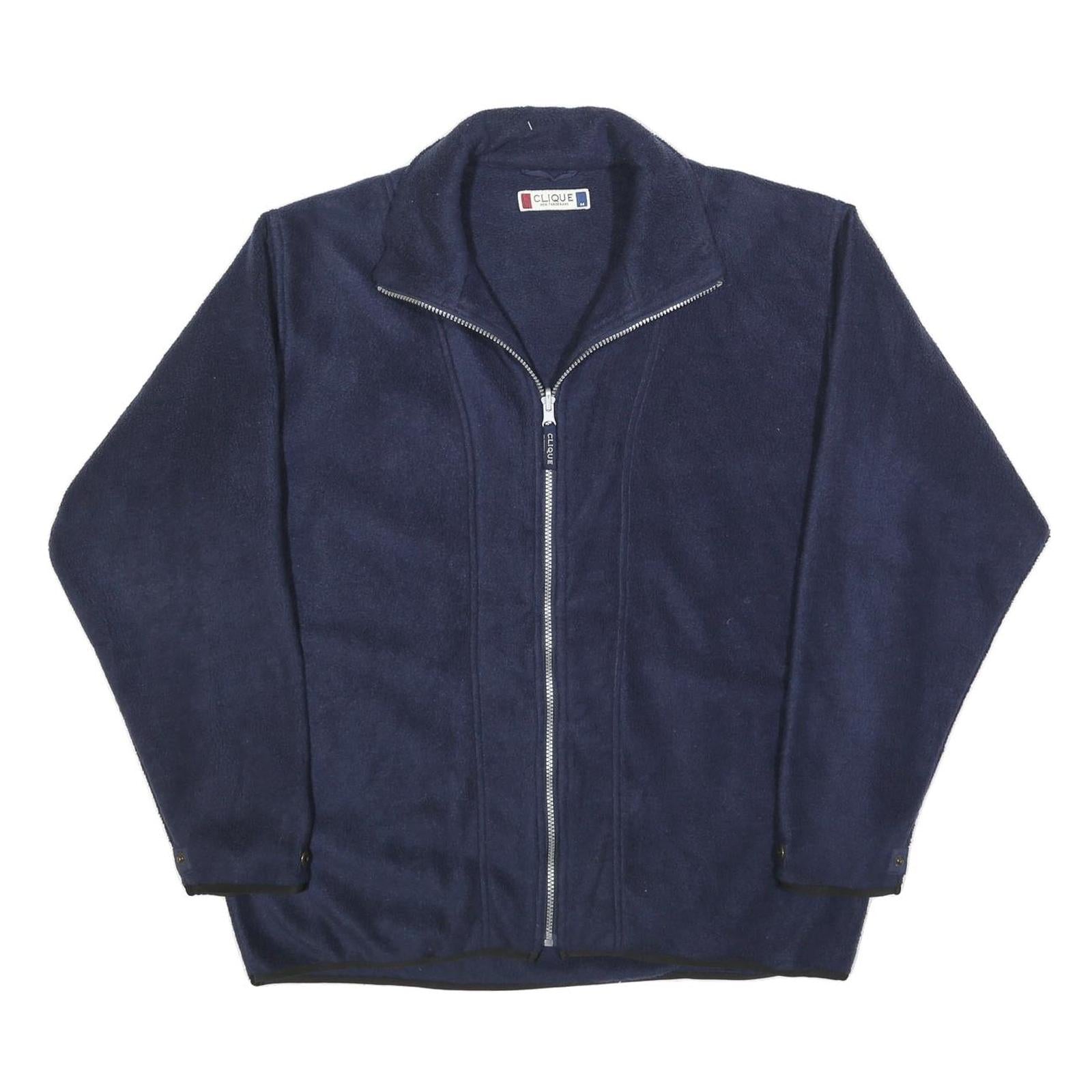 CLIQUE Mens Navy Blue Jacket M Polyester Plain Zip Casual Lightweight Outerwear Refurbished - N/A refurbished available on Cerqular