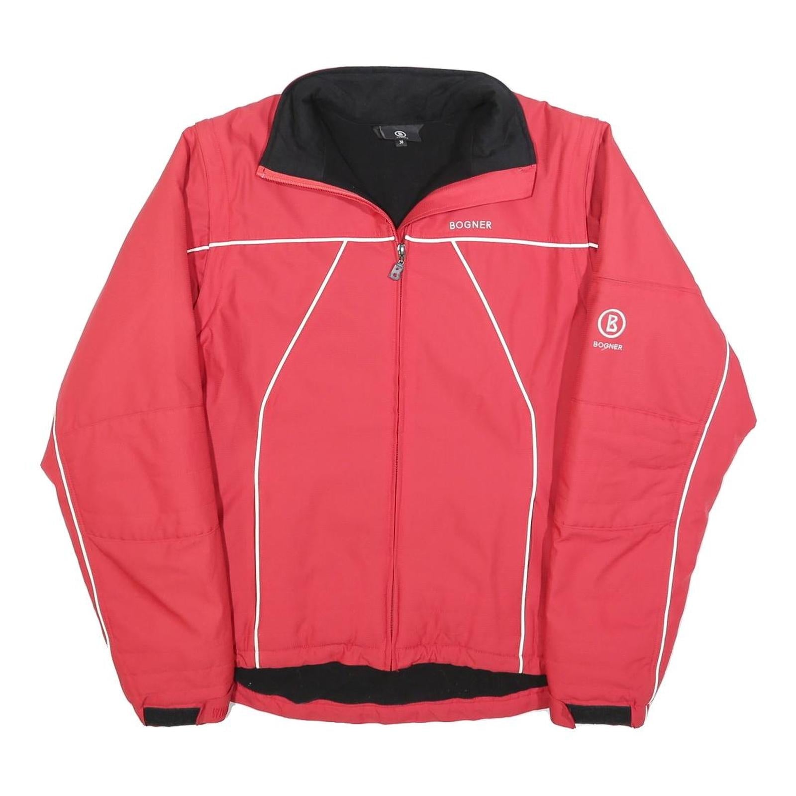 BOGNER Womens Red Polyester Blend Shell Jacket S Zip Plain Sporty Casual Refurbished - N/A refurbished available on Cerqular