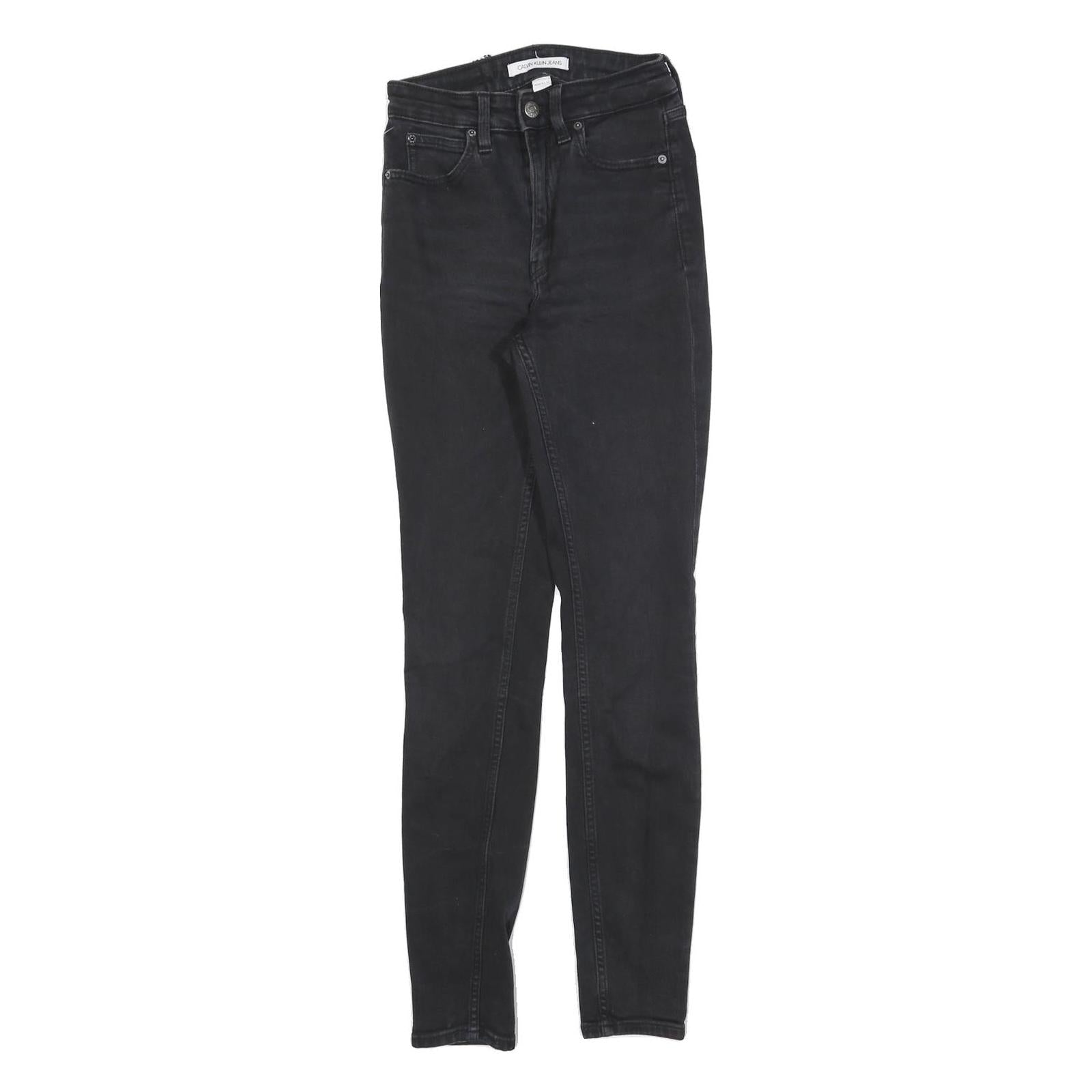 CALVIN KLEIN JEANS Womens Black Slim Skinny Denim Medium W26 L32 Cotton Blend Refurbished - N/A refurbished available on Cerqular