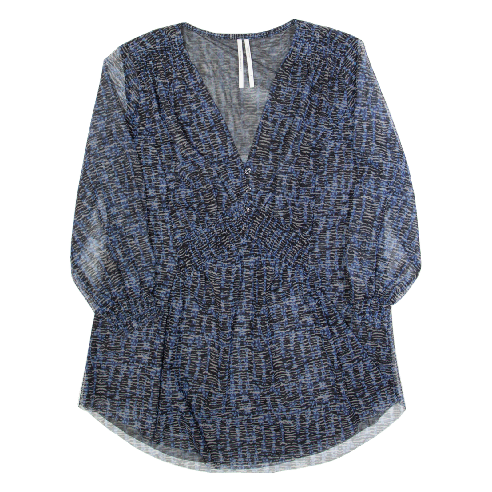 Buy ANTHROPOLOGIE Womens Printed Top Blue V-Neck 3/4 Sleeve Crazy Pattern S Refurbished - $23.39 ANTHROPOLOGIE Womens Printed Top Blue V-Neck 3/4 Sleeve Crazy Pattern S Refurbished - N/A refurbished available on Cerqular