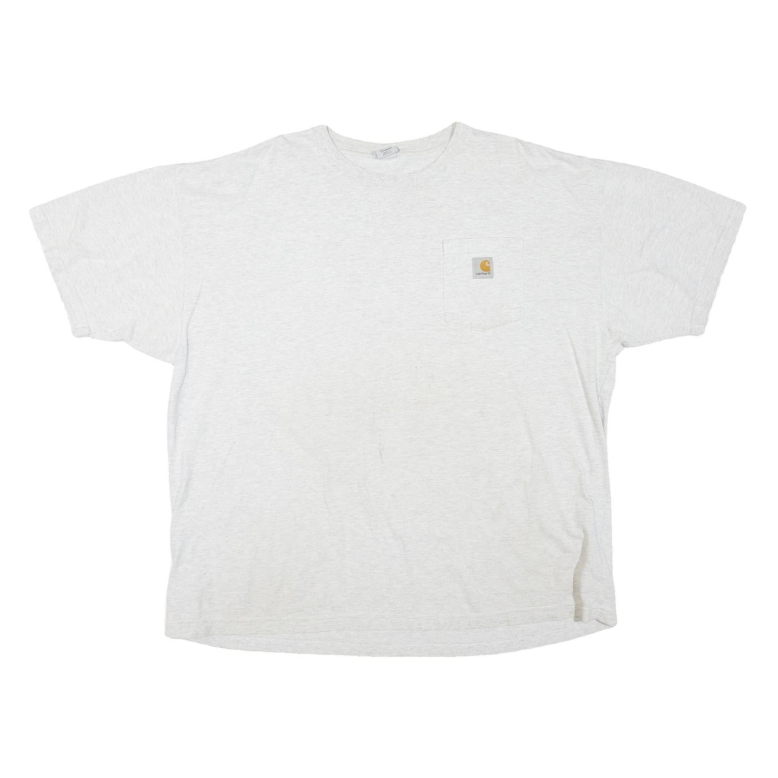 CARHARTT Mens White Pocket T-Shirt 2XL Short Sleeve Crew Neck Cotton Blend Refurbished - N/A refurbished available on Cerqular