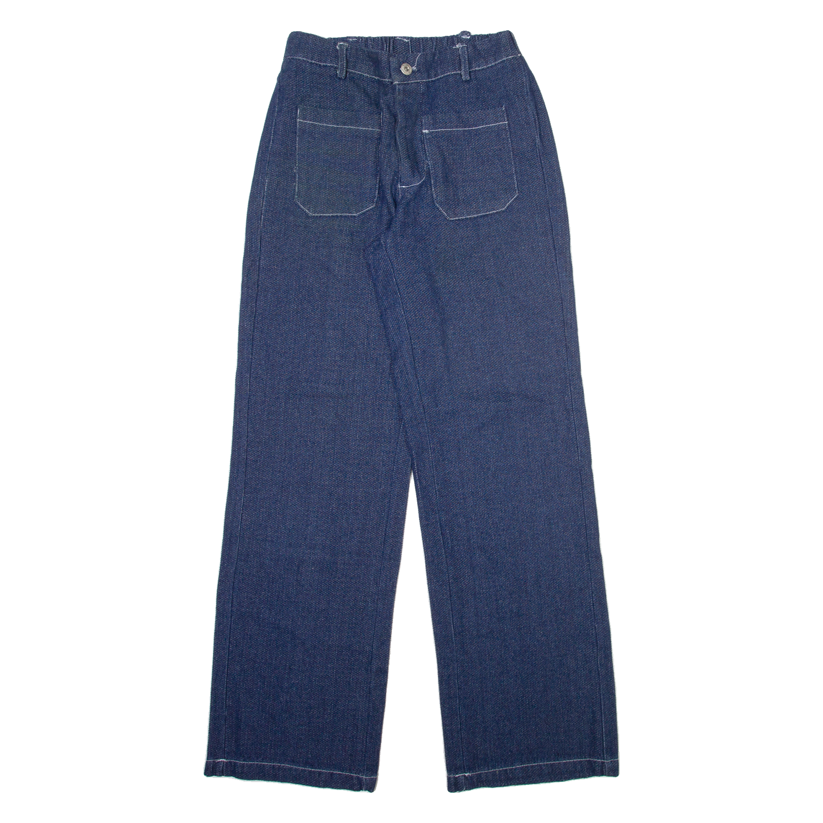 NATURA Womens Trousers Blue Relaxed Straight W24 L31 Refurbished - N/A refurbished available on Cerqular