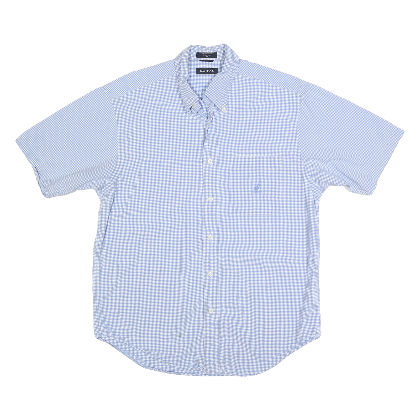 Buy NAUTICA Mens Blue & White Check Shirt M Cotton Blend Casual Summer Button-Down Refurbished - $23.39 NAUTICA Mens Blue & White Check Shirt M Cotton Blend Casual Summer Button-Down Refurbished - N/A refurbished available on Cerqular