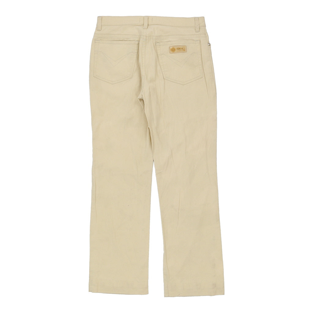 Versace V2 Classic Jeans - 30W UK 10 Cream Cotton Refurbished - Thrifted (note: this is a term often used to describe second- refurbished available on Cerqular