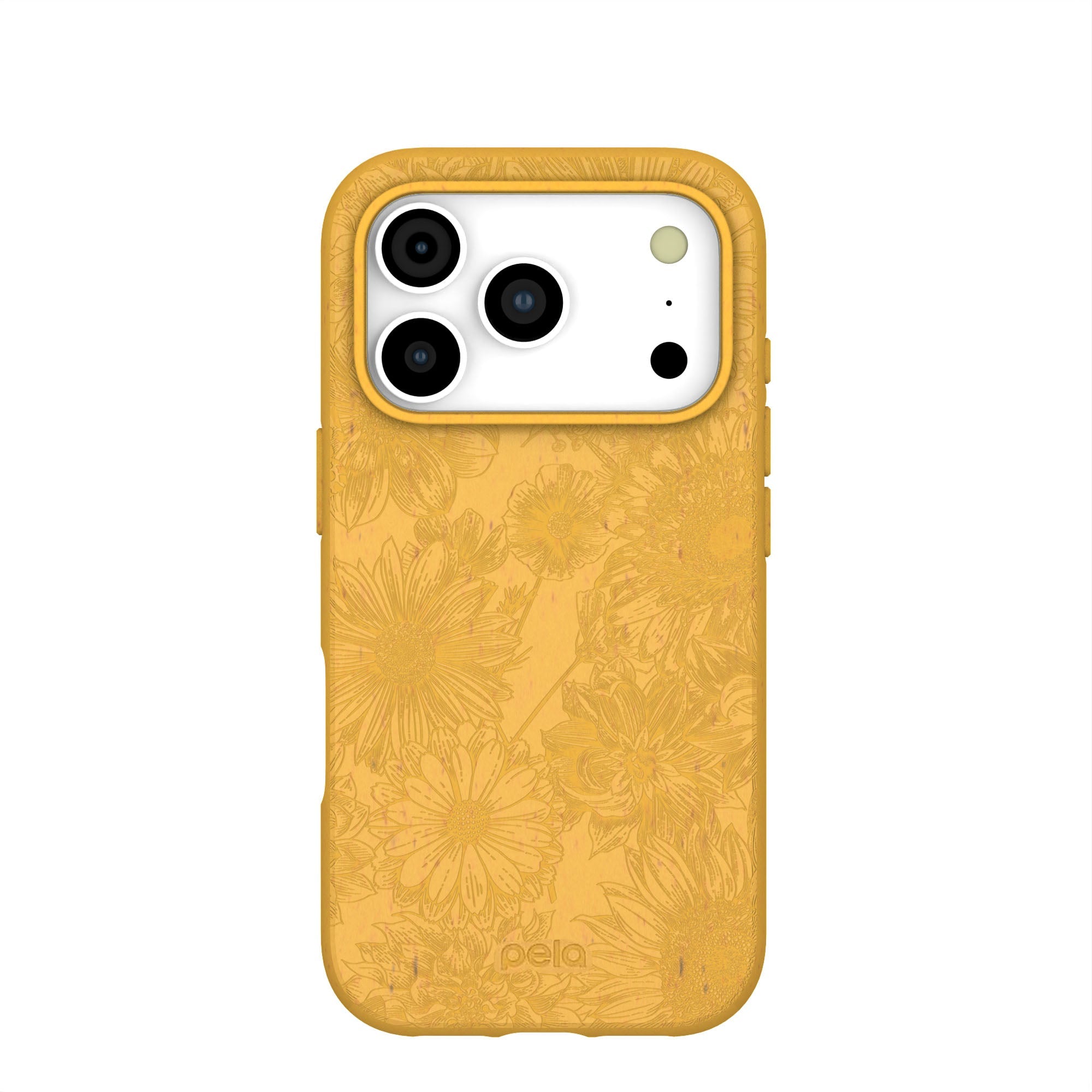 Honey Flora iPhone 17 Pro Case | MagSafe Compatibility: Without MagSafe Refurbished - Pela Case refurbished available on Cerqular