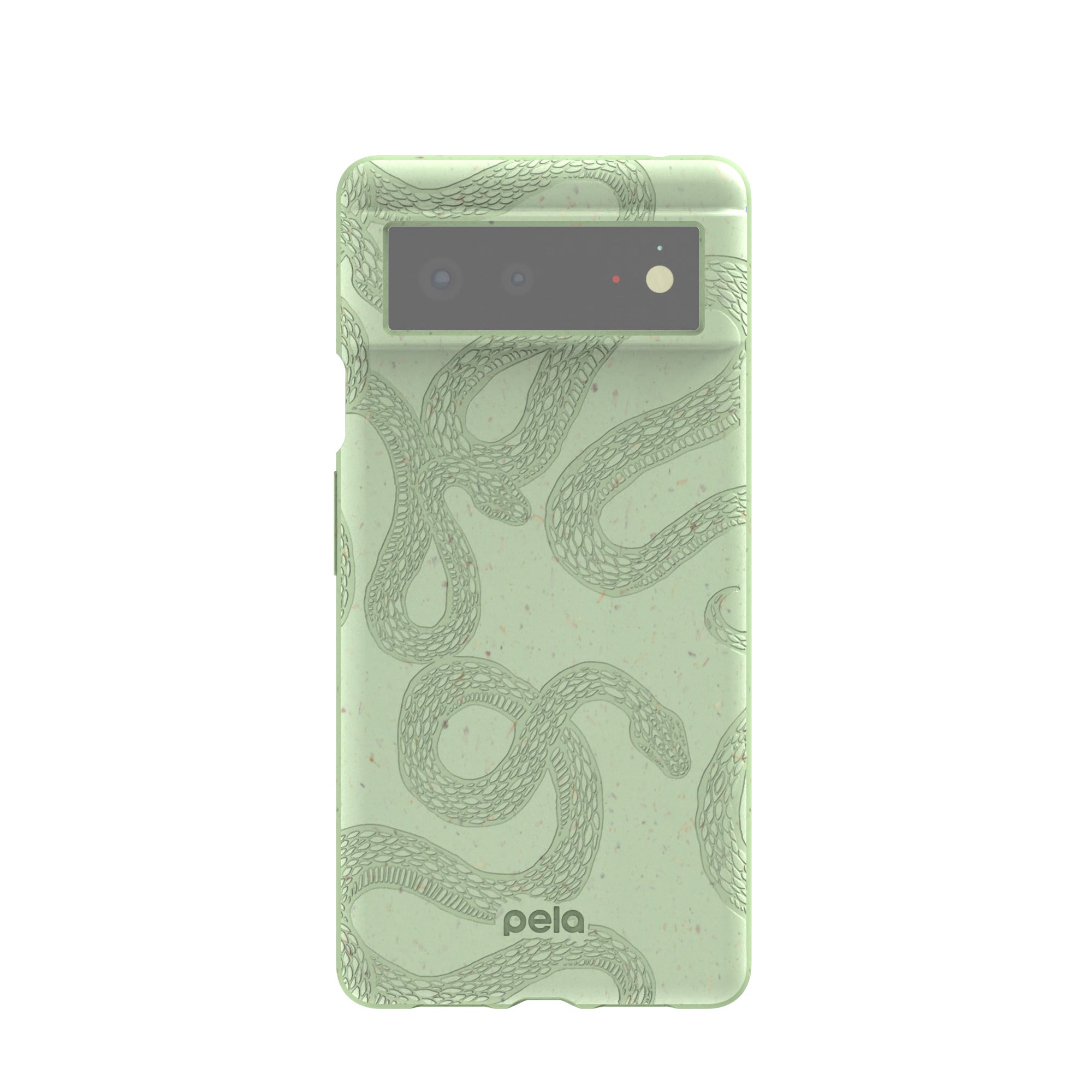 Sage Green Snaky Google Pixel 6 Case Refurbished - Pela Case refurbished available on Cerqular