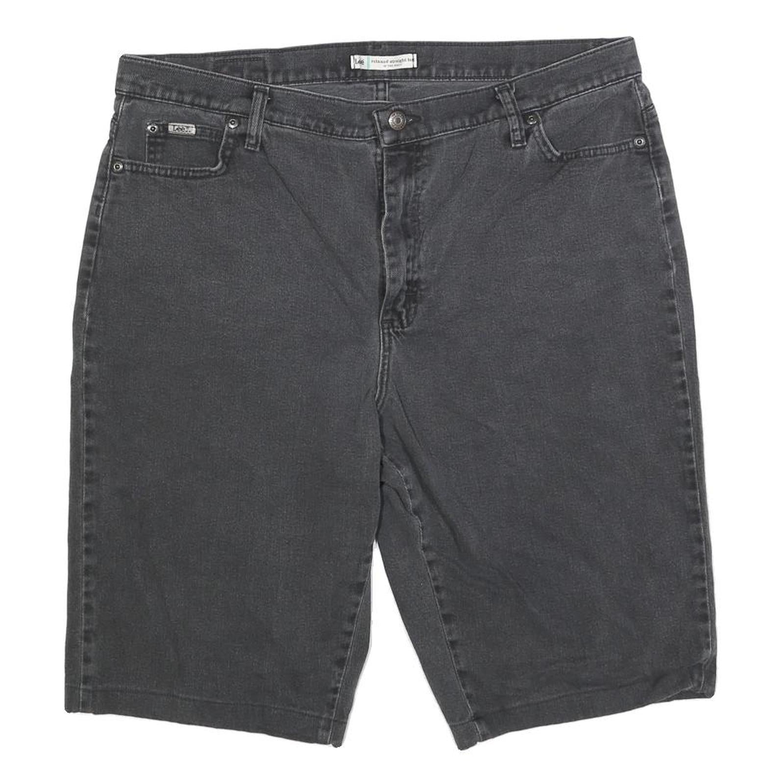 LEE Mens Shorts Black Denim L W36 Casual Classic Cotton Blend Refurbished - N/A refurbished available on Cerqular