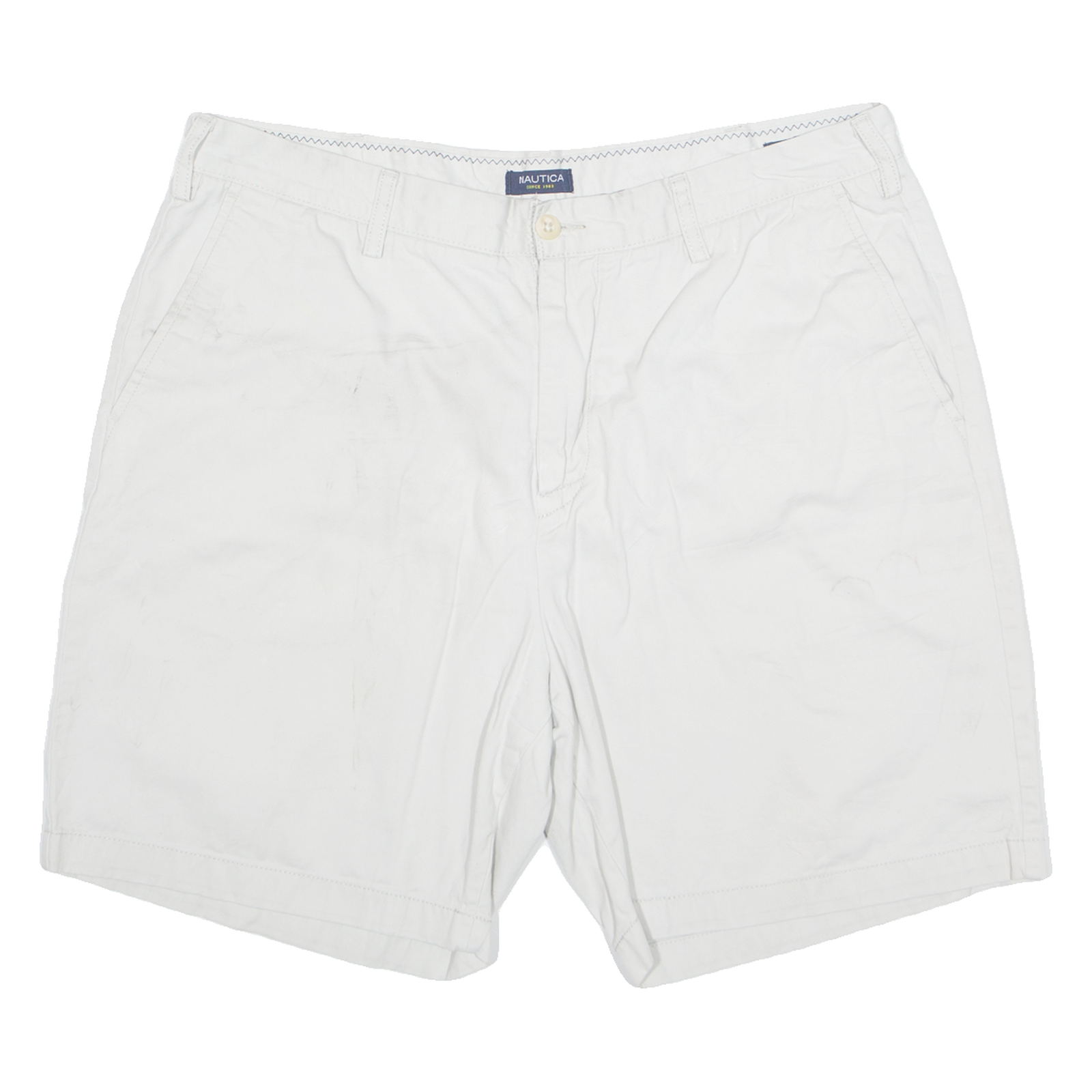 NAUTICA Mens Chino Shorts Cream XL W38 Refurbished - N/A refurbished available on Cerqular