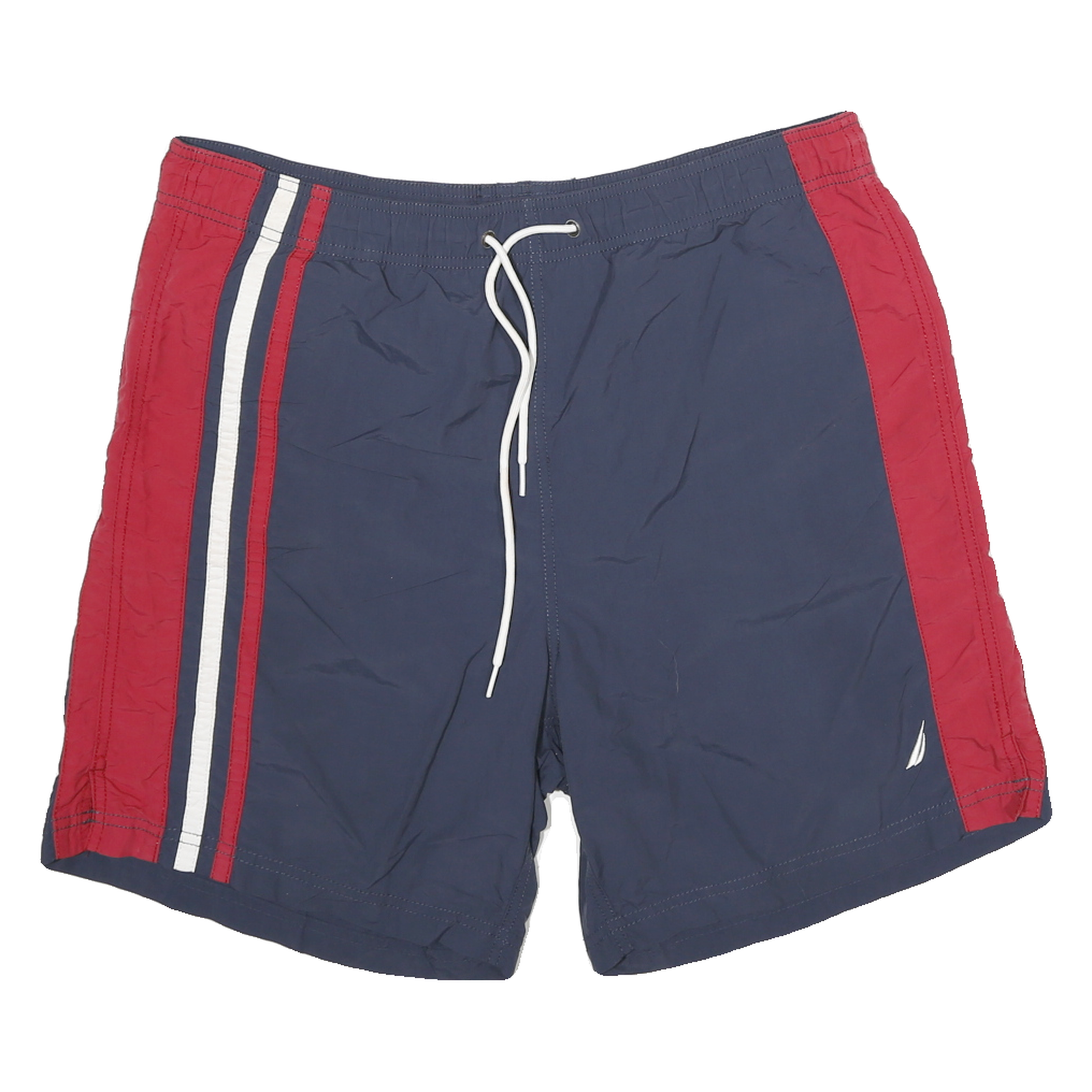NAUTICA Mens Shorts Navy Blue Red Casual M W34 Polyester Blend Swimwear Refurbished - N/A refurbished available on Cerqular