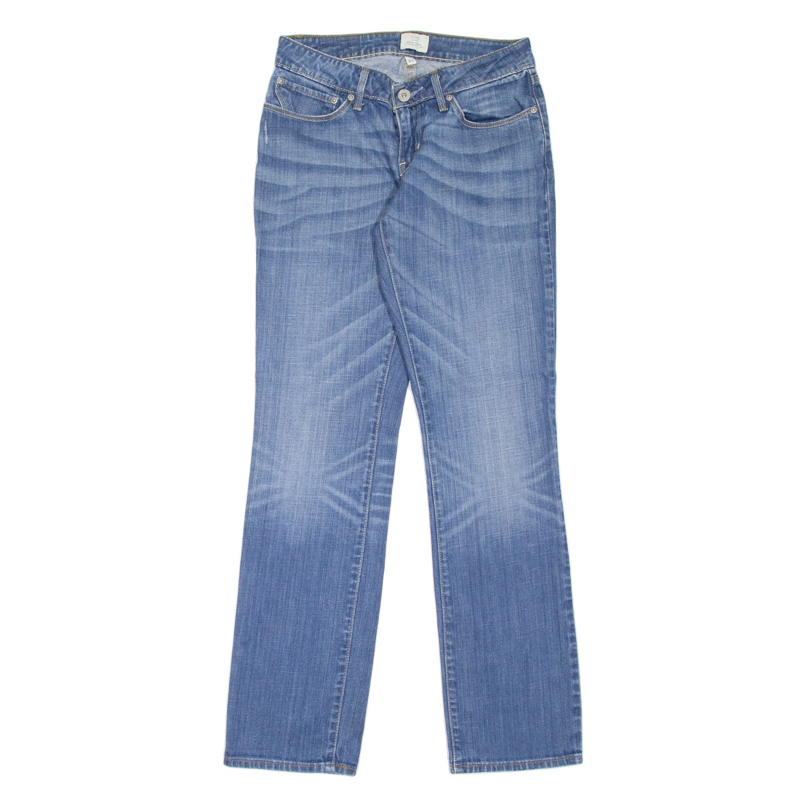 LEVI'S Womens Jeans Blue Regular Straight Stone Wash W27 L32 Refurbished - N/A refurbished available on Cerqular
