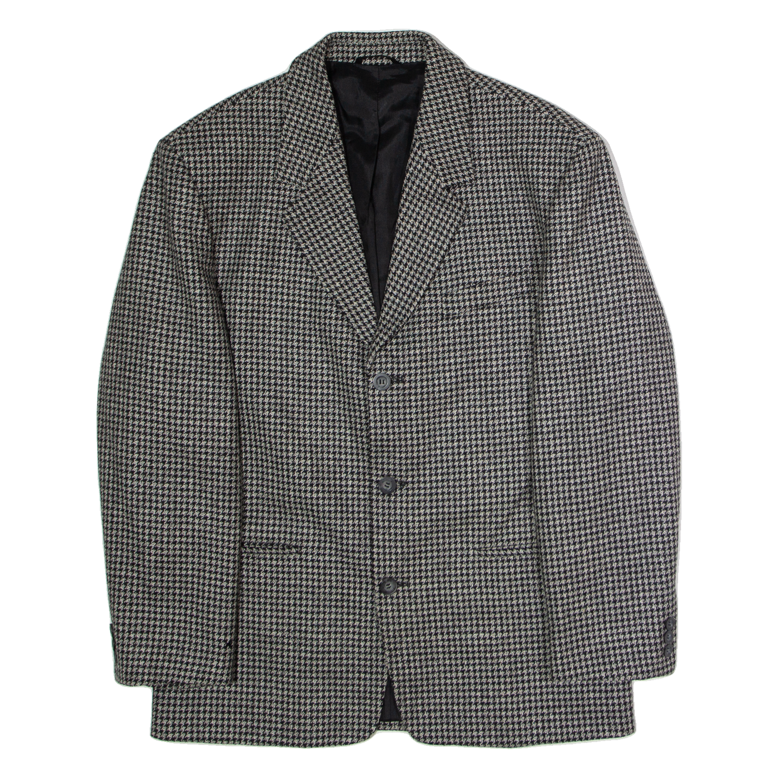 LIBERTY SPORTSWEAR Mens Blazer Jacket Grey Knit Wool 90s Houndstooth XL Refurbished - N/A refurbished available on Cerqular