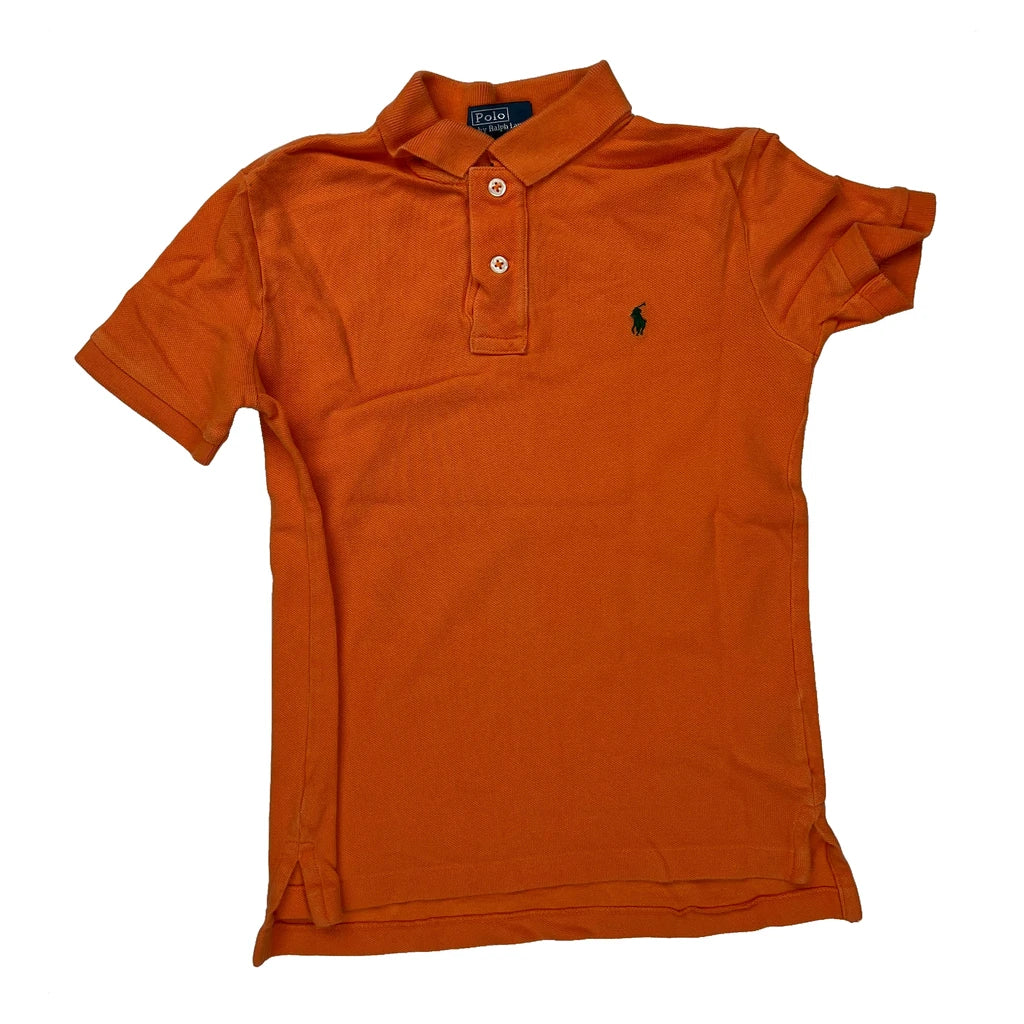 Age 6 Polo By Ralph Lauren Polo Shirt - Small Orange Cotton Refurbished - Thrifted (note: this is a term often used to describe second- refurbished available on Cerqular