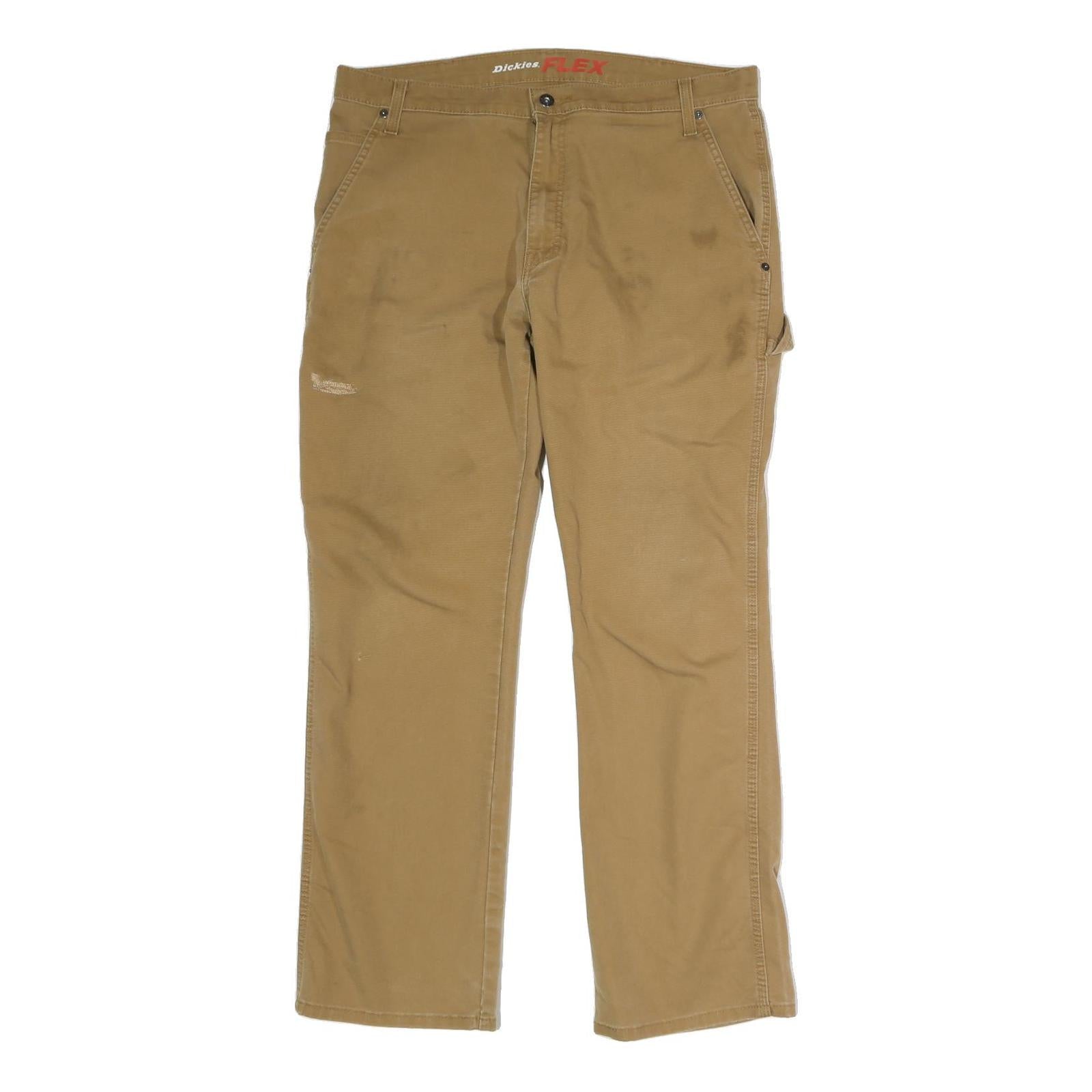 DICKIES Mens Regular Fit Beige Cotton Jeans W38 L31 Workwear Button Closure Refurbished - N/A refurbished available on Cerqular