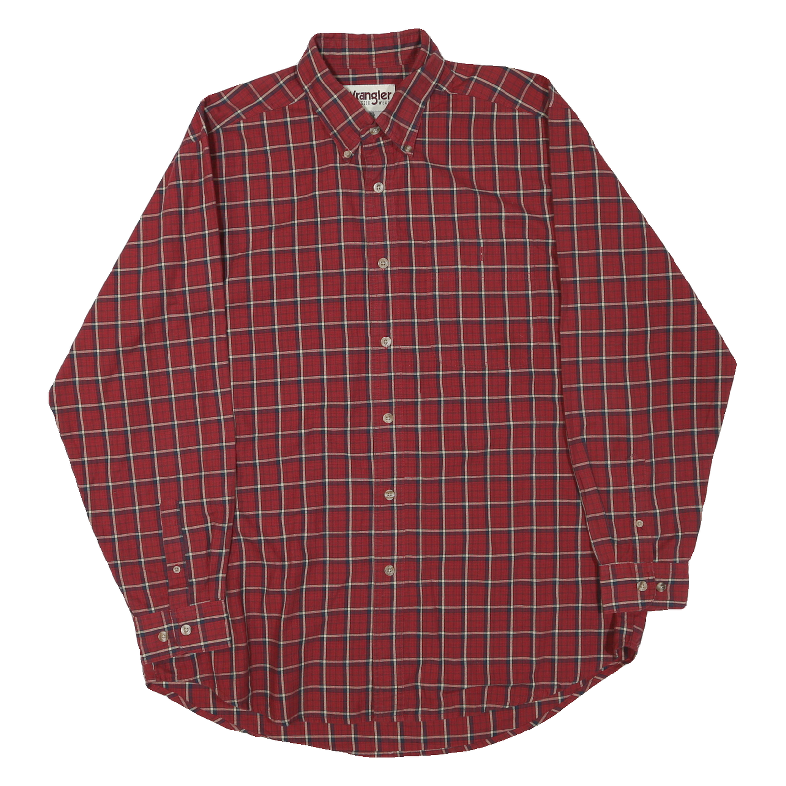 Buy WRANGLER Mens Red Check Shirt XL Button-Down Collar Long Sleeve Casual Cotton Refurbished - $36.39 WRANGLER Mens Red Check Shirt XL Button-Down Collar Long Sleeve Casual Cotton Refurbished - N/A refurbished available on Cerqular