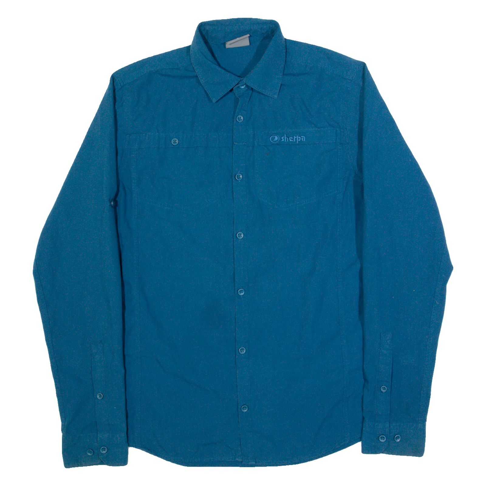 SHERPA Mens Plain Shirt Blue Long Sleeve S Refurbished - N/A refurbished available on Cerqular