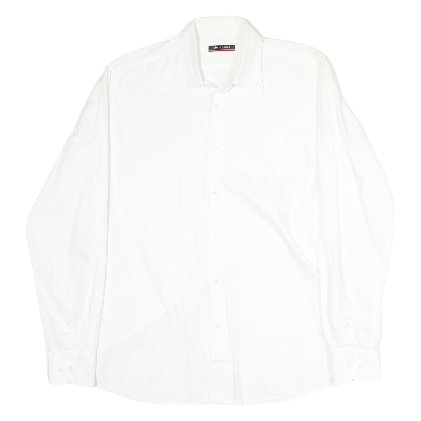 PIERRE CARDIN Mens White Cotton Shirt L Classic Long Sleeve Button Collar Refurbished - N/A refurbished available on Cerqular