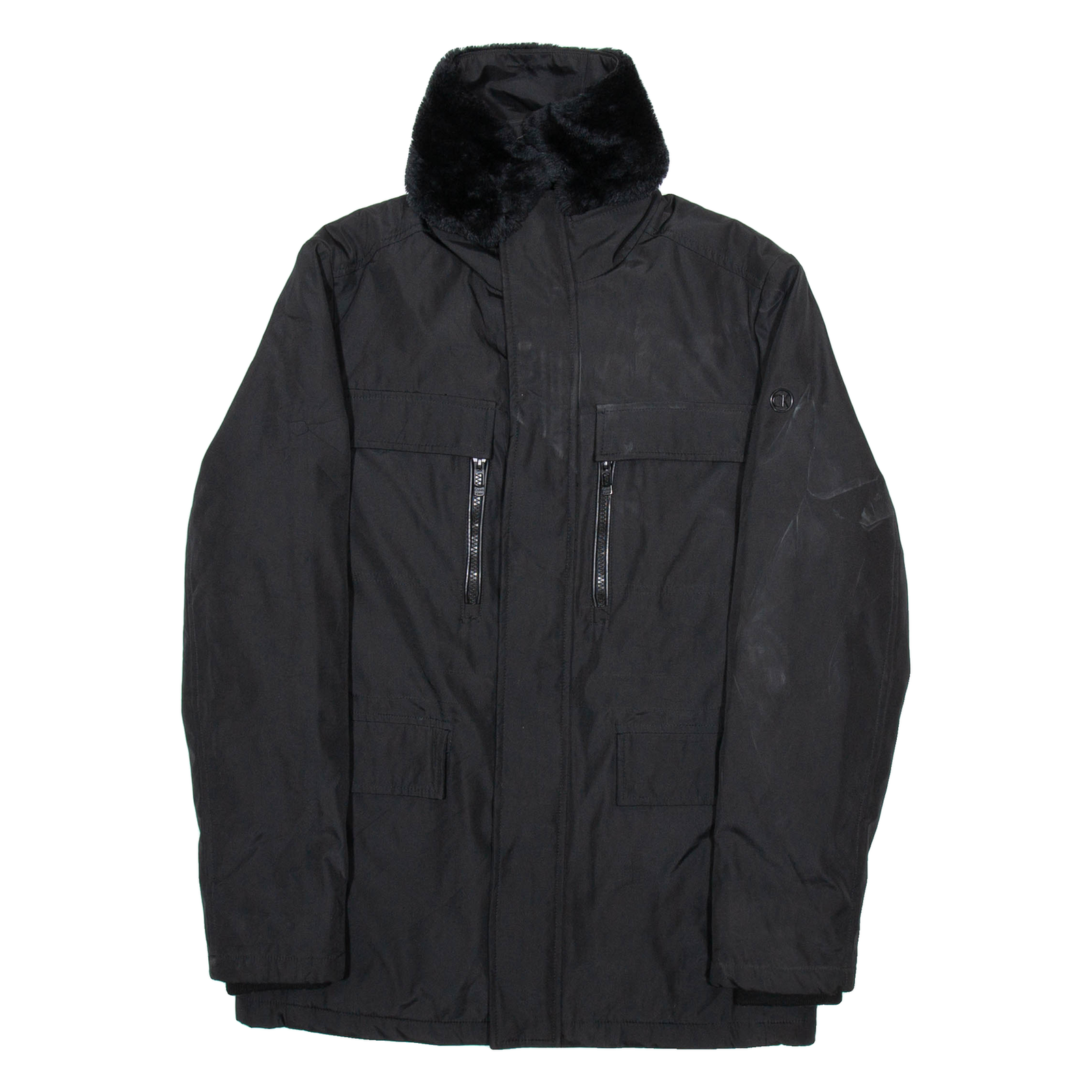 CALVIN KLEIN Mens Coat Black S Refurbished - N/A refurbished available on Cerqular