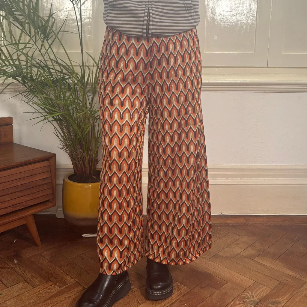 Unbranded Trousers - 28W UK 10 Orange Polyester Blend Refurbished - Thrifted (note: this is a term often used to describe second- refurbished available on Cerqular