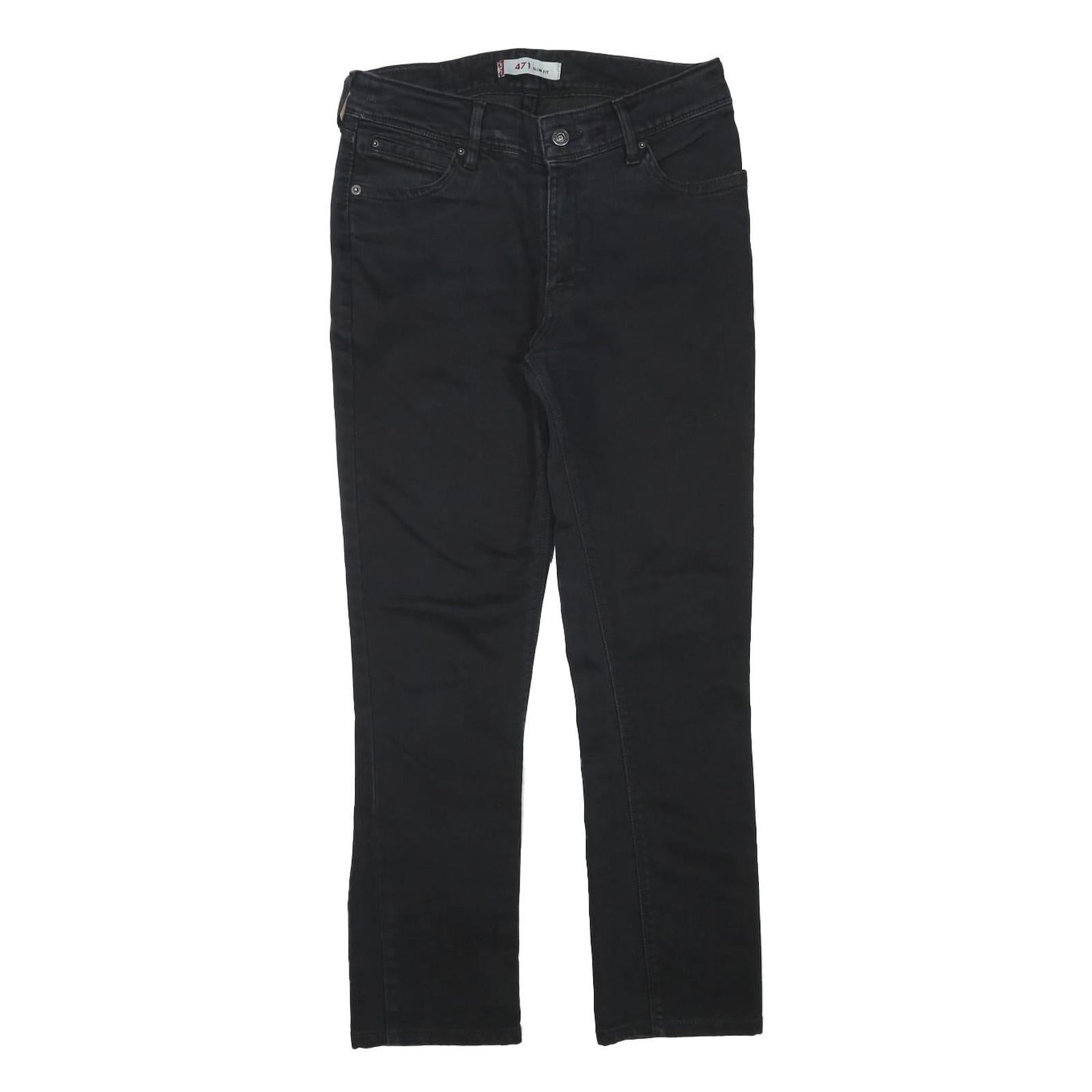 LEVI'S Womens Slim Black Denim Slim Fit Jeans W29 L27 Classic Cotton Blend Zip Refurbished - N/A refurbished available on Cerqular