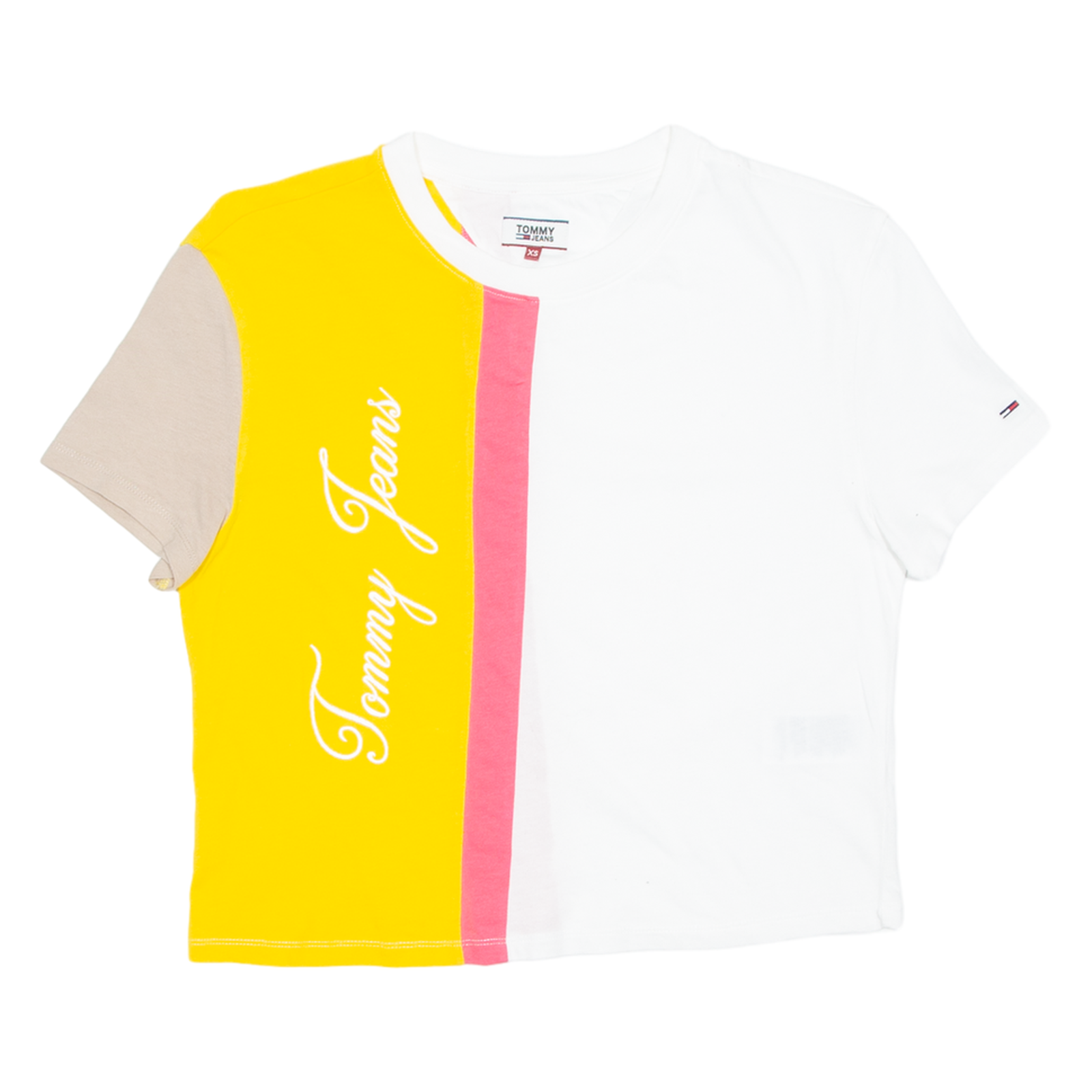 TOMMY HILFIGER Cropped Womens T-Shirt White XS Refurbished - N/A refurbished available on Cerqular