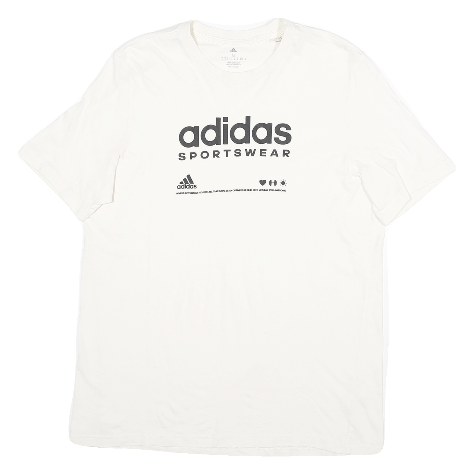 Buy ADIDAS Mens White Crew Neck Graphic T-Shirt M Cotton Blend Sportswear Casual Refurbished - $16.89 ADIDAS Mens White Crew Neck Graphic T-Shirt M Cotton Blend Sportswear Casual Refurbished - N/A refurbished available on Cerqular
