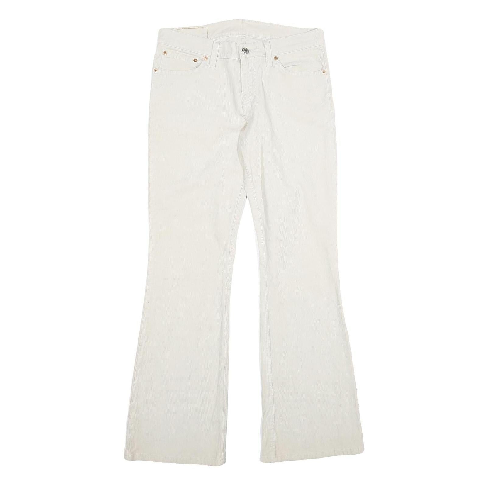 LEVI'S Womens Cotton Blend White Regular Flared Trousers W30 L32 Stylish Comfort Refurbished - N/A refurbished available on Cerqular