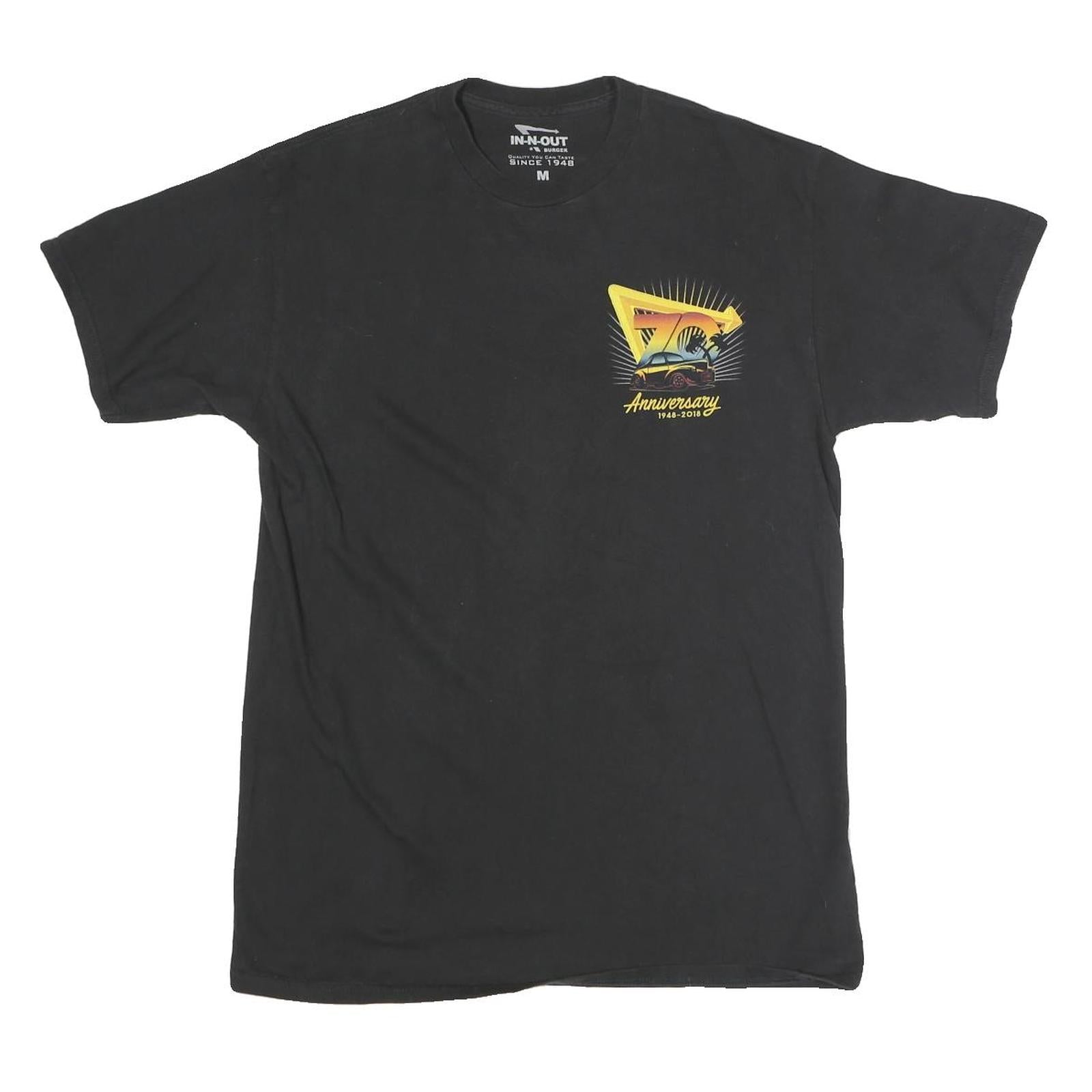 IN-N-OUT Mens Black Graphic T-Shirt M Short Sleeve Crew Neck 70th Anniversary Refurbished - N/A refurbished available on Cerqular